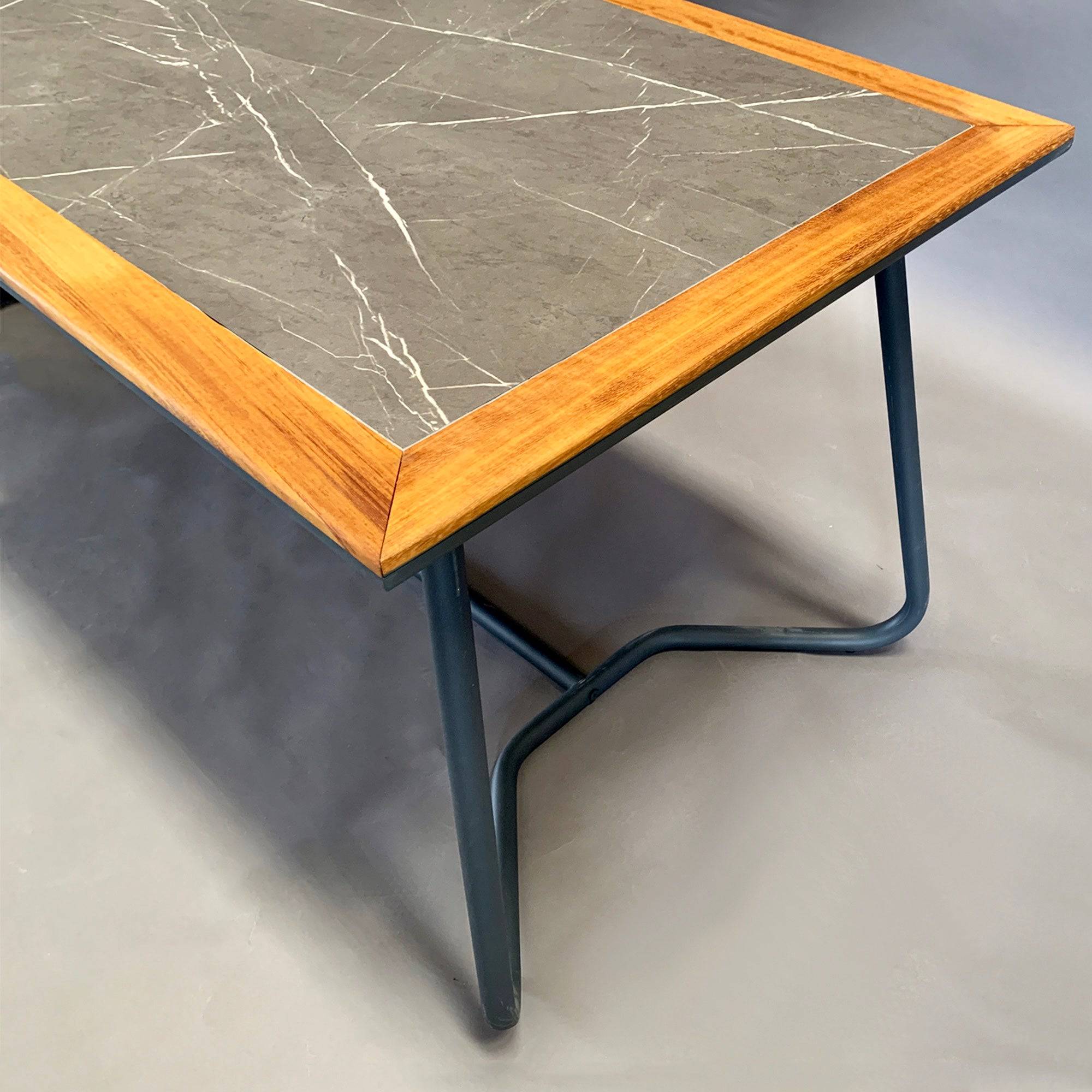 Forsa Solid Teak Wood And Aluminum Outdoor Table (Mythra Table) - Outdoor Tables - ebarza Furniture UAE | Shop Modern Furniture in Abu Dhabi & Dubai - مفروشات ايبازرا في الامارات | تسوق اثاث عصري وديكورات مميزة في دبي وابوظبي