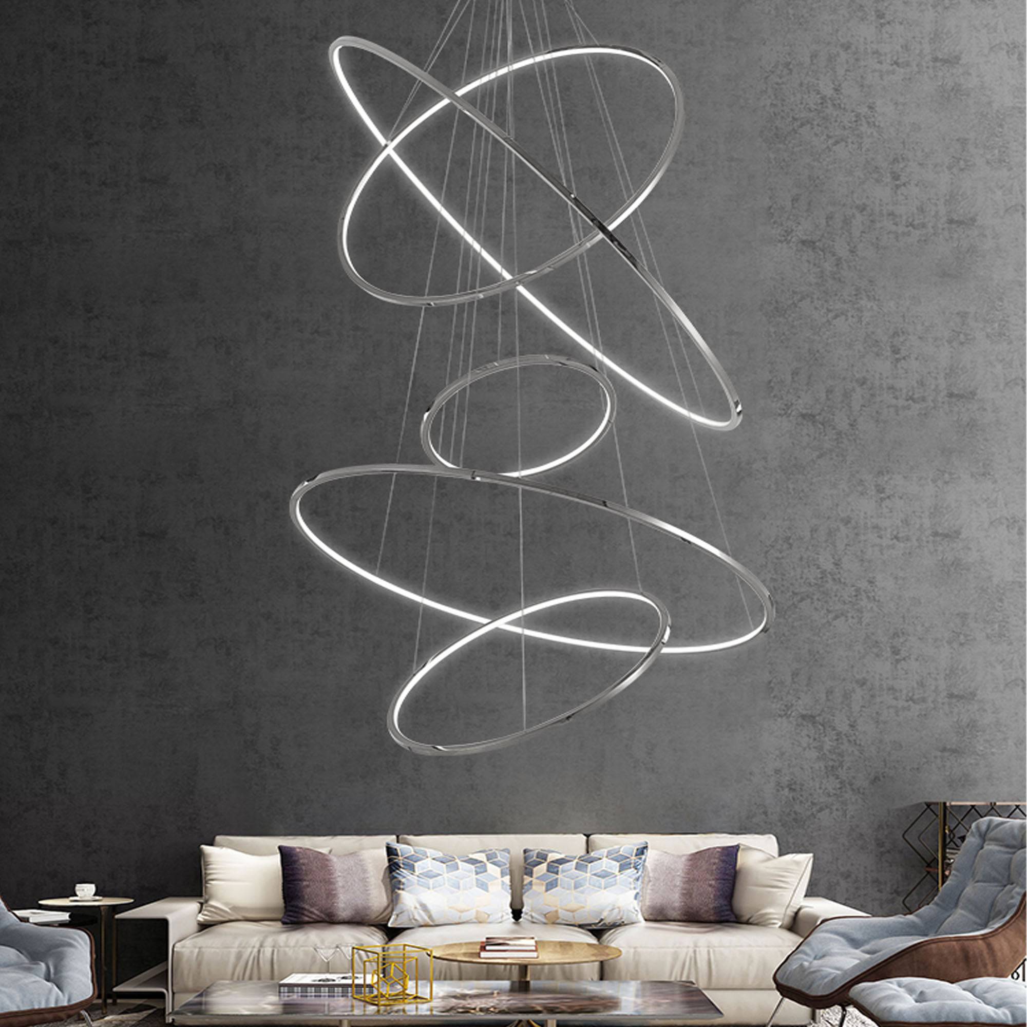 Galaxy Ring Light 100 Cm Cy-New-088-1000-C -  Pendant Lamps - ebarza Furniture UAE | Shop Modern Furniture in Abu Dhabi & Dubai - مفروشات ايبازرا في الامارات | تسوق اثاث عصري وديكورات مميزة في دبي وابوظبي