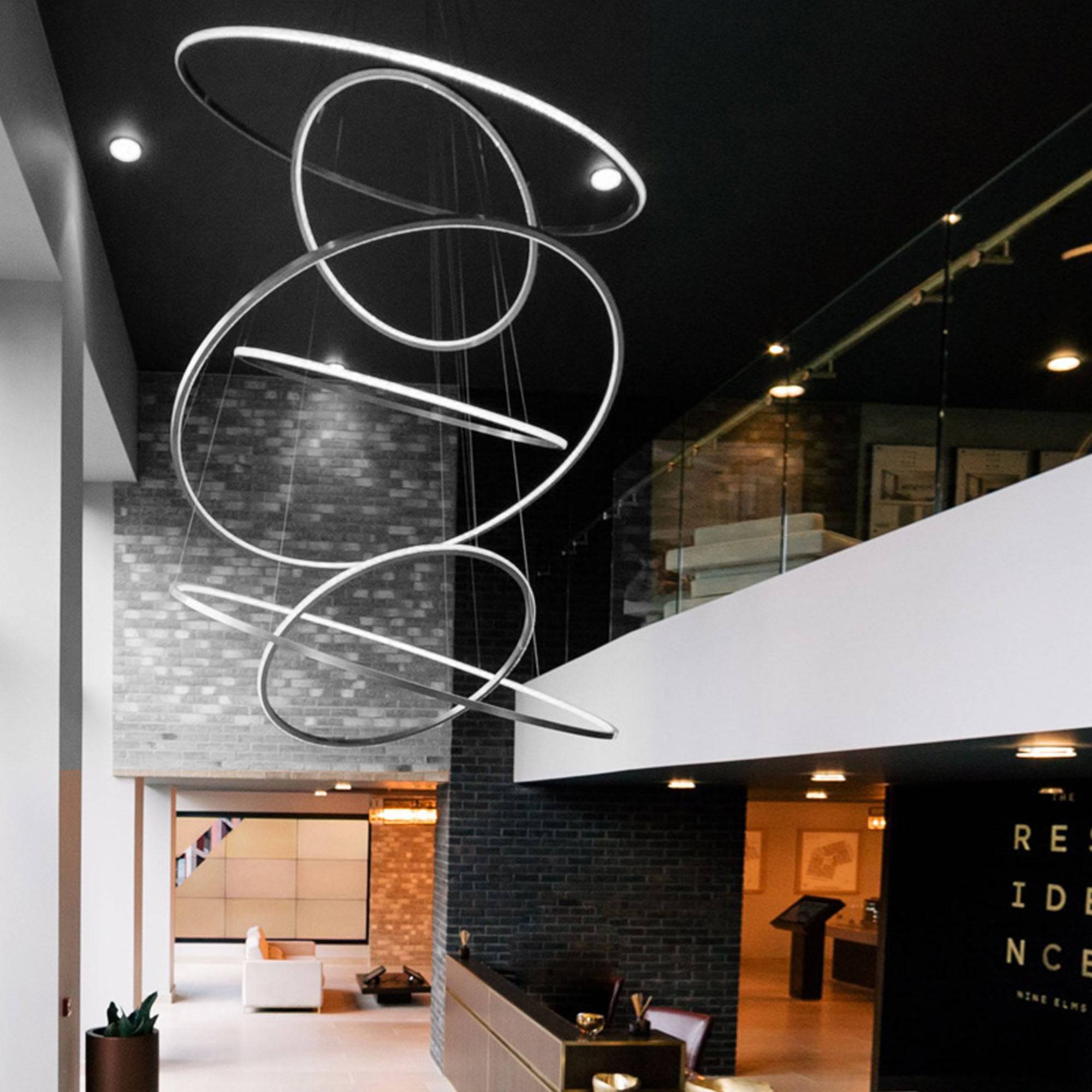 Galaxy Ring Light 100 Cm Cy-New-088-1000-C -  Pendant Lamps - ebarza Furniture UAE | Shop Modern Furniture in Abu Dhabi & Dubai - مفروشات ايبازرا في الامارات | تسوق اثاث عصري وديكورات مميزة في دبي وابوظبي