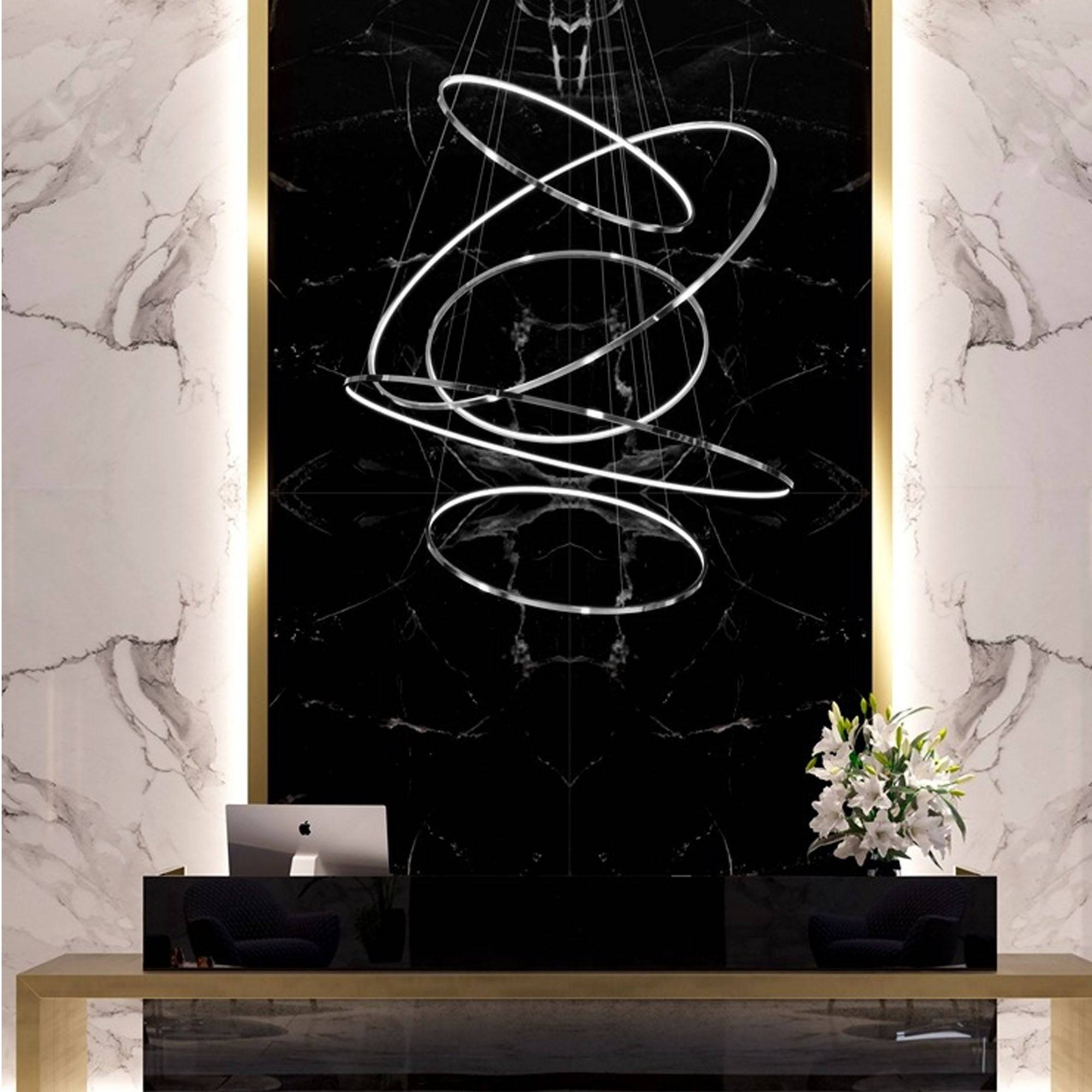 Galaxy Ring Light 100 Cm Cy-New-088-1000-C -  Pendant Lamps - ebarza Furniture UAE | Shop Modern Furniture in Abu Dhabi & Dubai - مفروشات ايبازرا في الامارات | تسوق اثاث عصري وديكورات مميزة في دبي وابوظبي