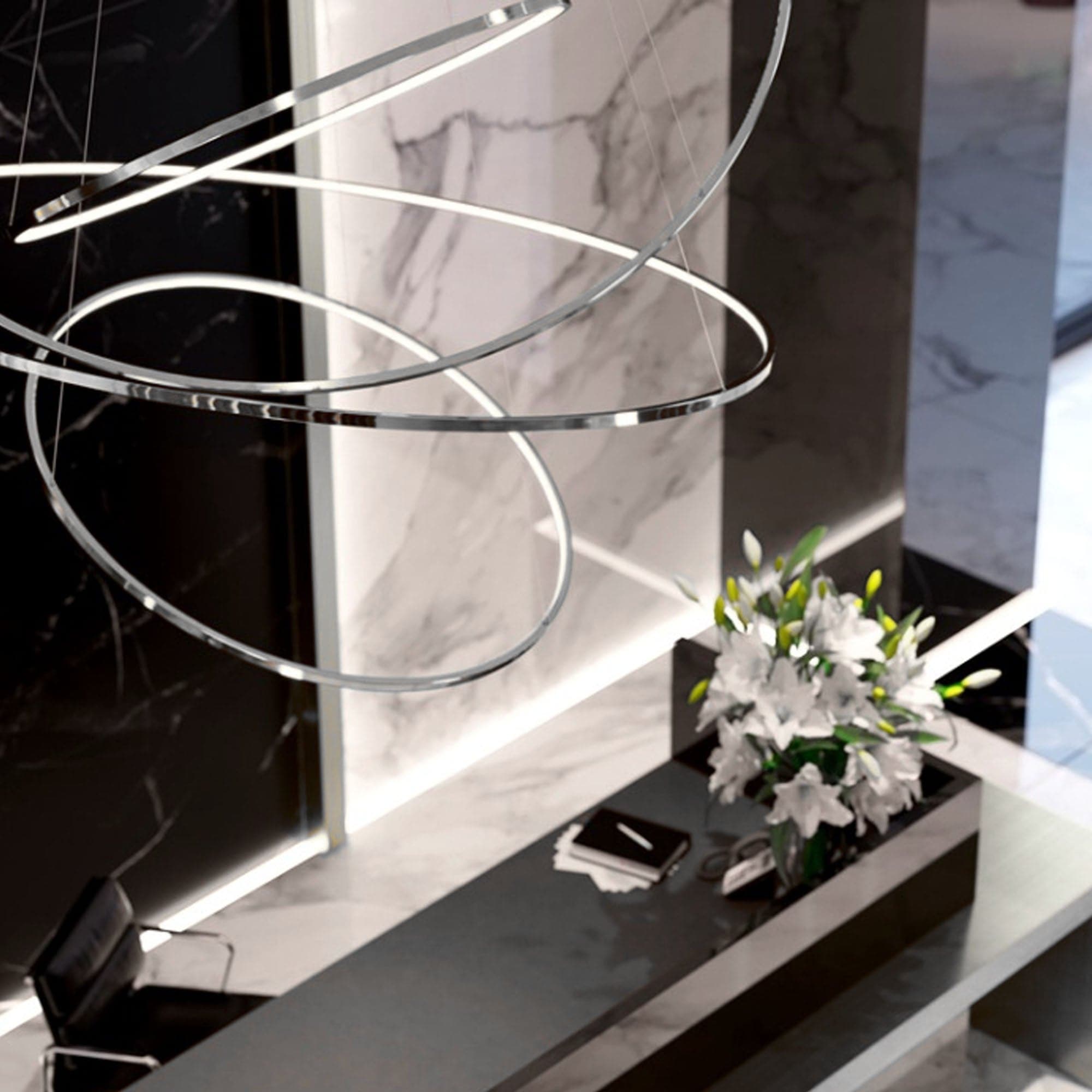 Galaxy Ring Light 80 Cm Cy-New-088-800-C -  Pendant Lamps - ebarza Furniture UAE | Shop Modern Furniture in Abu Dhabi & Dubai - مفروشات ايبازرا في الامارات | تسوق اثاث عصري وديكورات مميزة في دبي وابوظبي