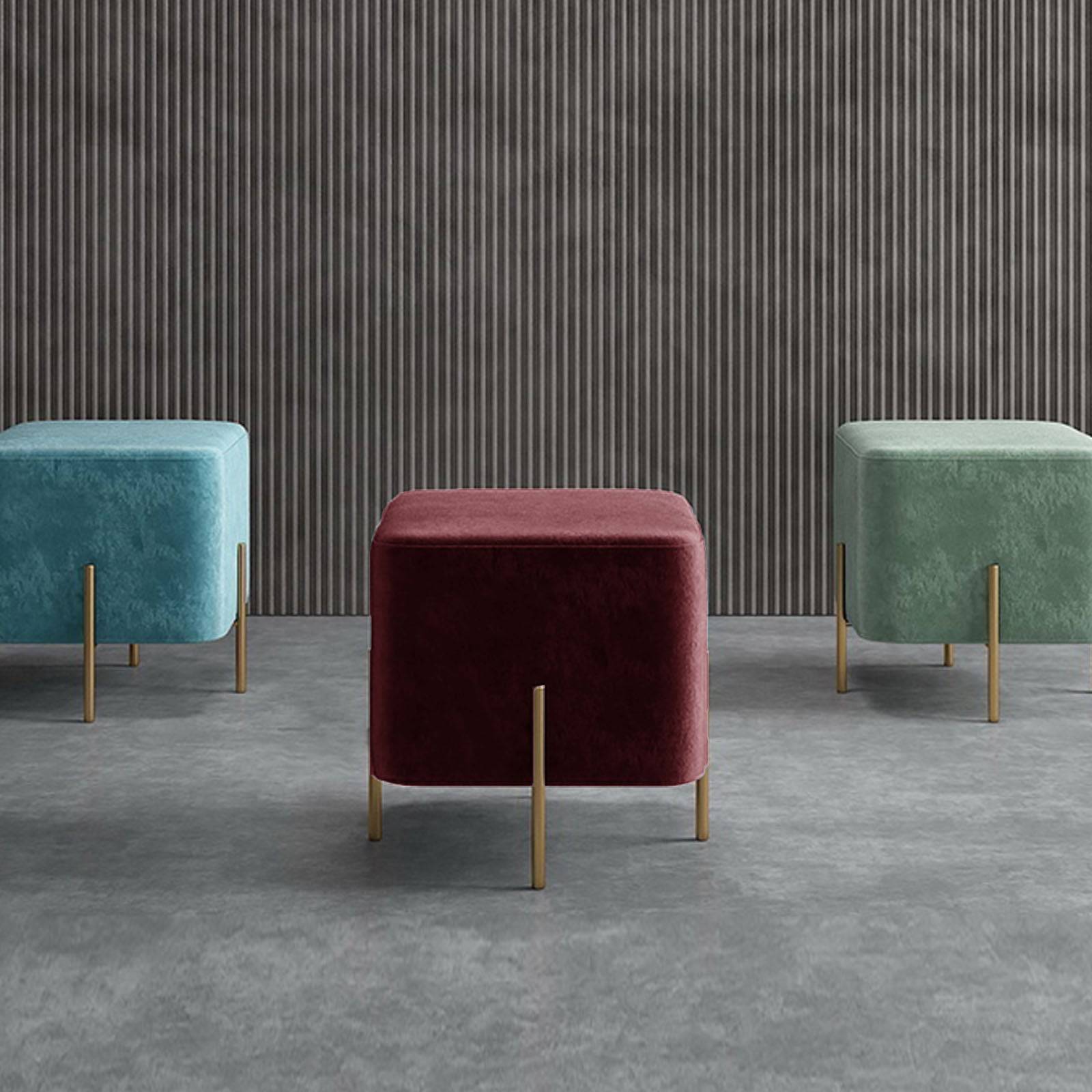Gela Stool Tg-229/B2395-Red - Poufs - ebarza Furniture UAE | Shop Modern Furniture in Abu Dhabi & Dubai - مفروشات ايبازرا في الامارات | تسوق اثاث عصري وديكورات مميزة في دبي وابوظبي
