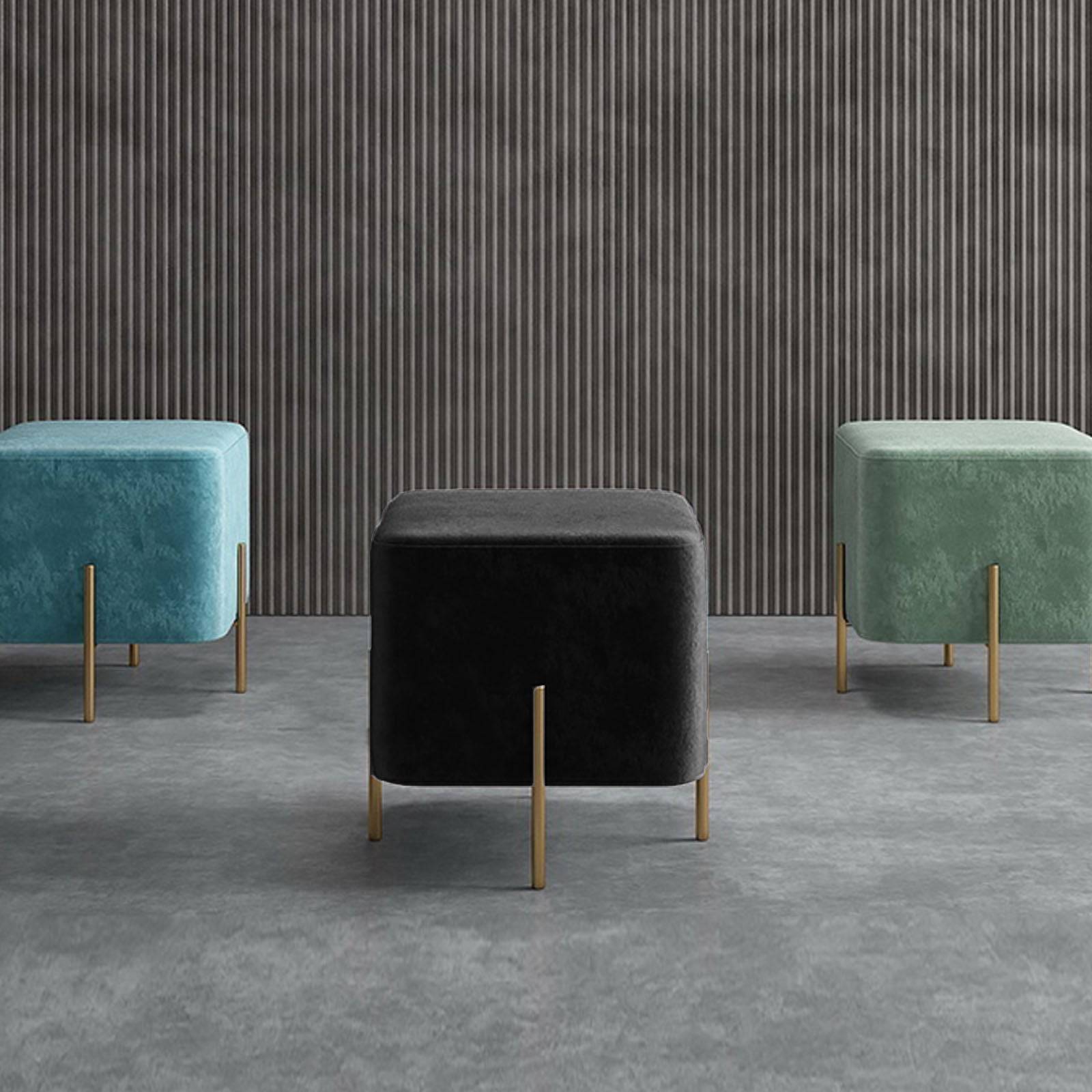 Gela Stool Tg-229-Black -  Poufs - ebarza Furniture UAE | Shop Modern Furniture in Abu Dhabi & Dubai - مفروشات ايبازرا في الامارات | تسوق اثاث عصري وديكورات مميزة في دبي وابوظبي