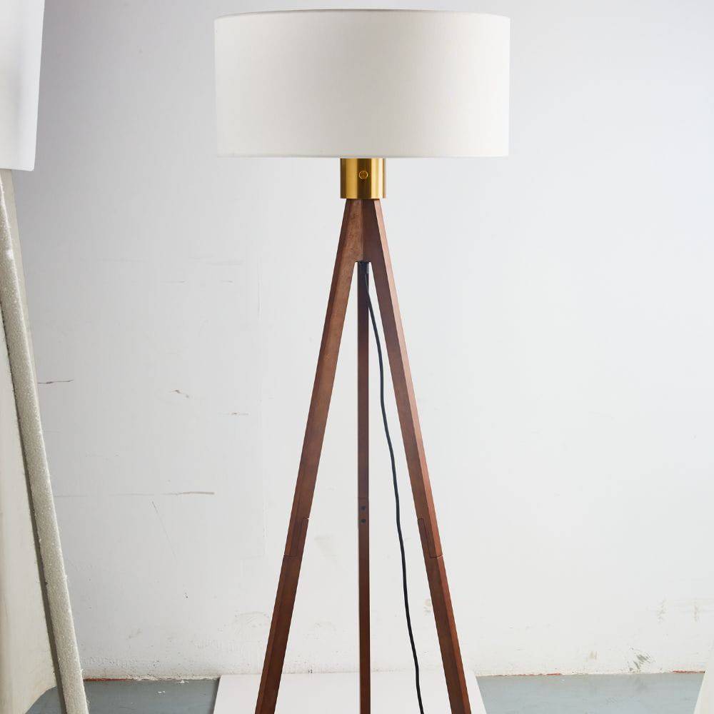 As Is - Gem Wooden Tripod Floor Lamp Cy-Ltd-1000 - DISPLAY ITEM - ebarza Furniture UAE | Shop Modern Furniture in Abu Dhabi & Dubai - مفروشات ايبازرا في الامارات | تسوق اثاث عصري وديكورات مميزة في دبي وابوظبي