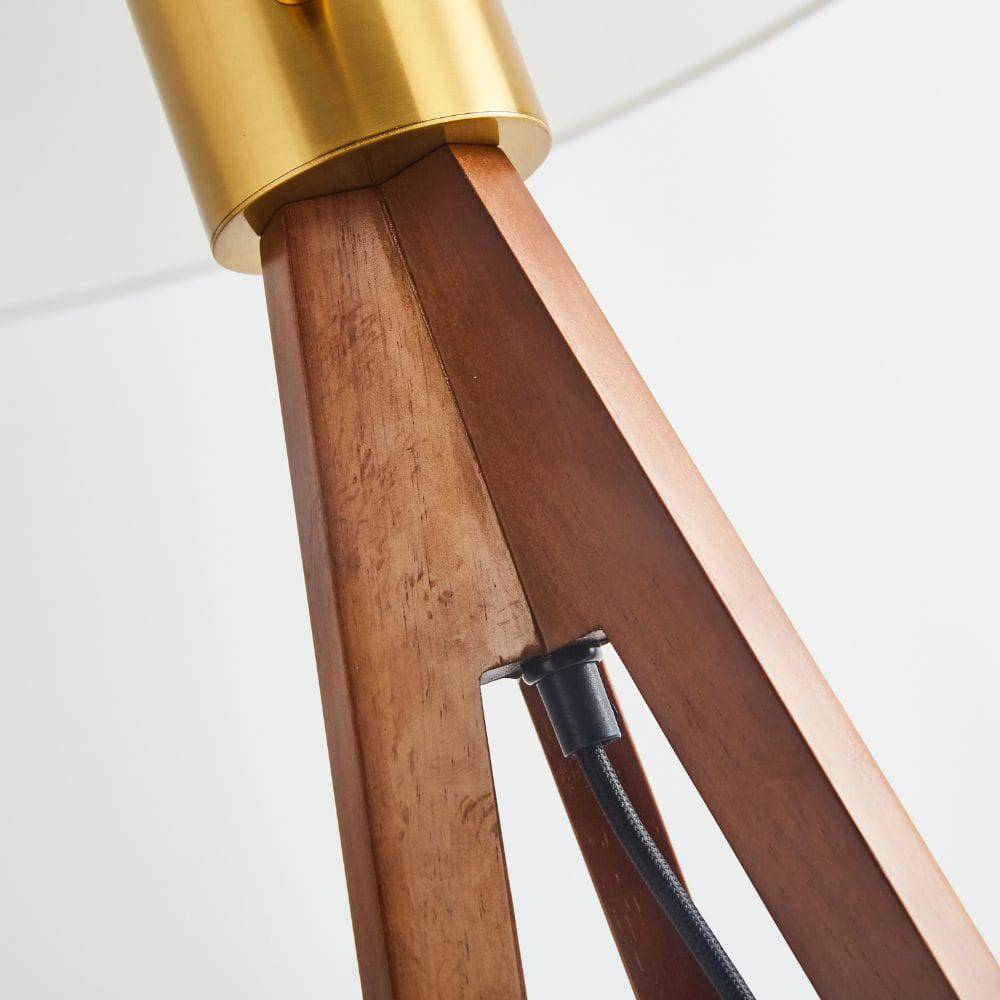 As Is - Gem Wooden Tripod Floor Lamp Cy-Ltd-1000 - DISPLAY ITEM - ebarza Furniture UAE | Shop Modern Furniture in Abu Dhabi & Dubai - مفروشات ايبازرا في الامارات | تسوق اثاث عصري وديكورات مميزة في دبي وابوظبي