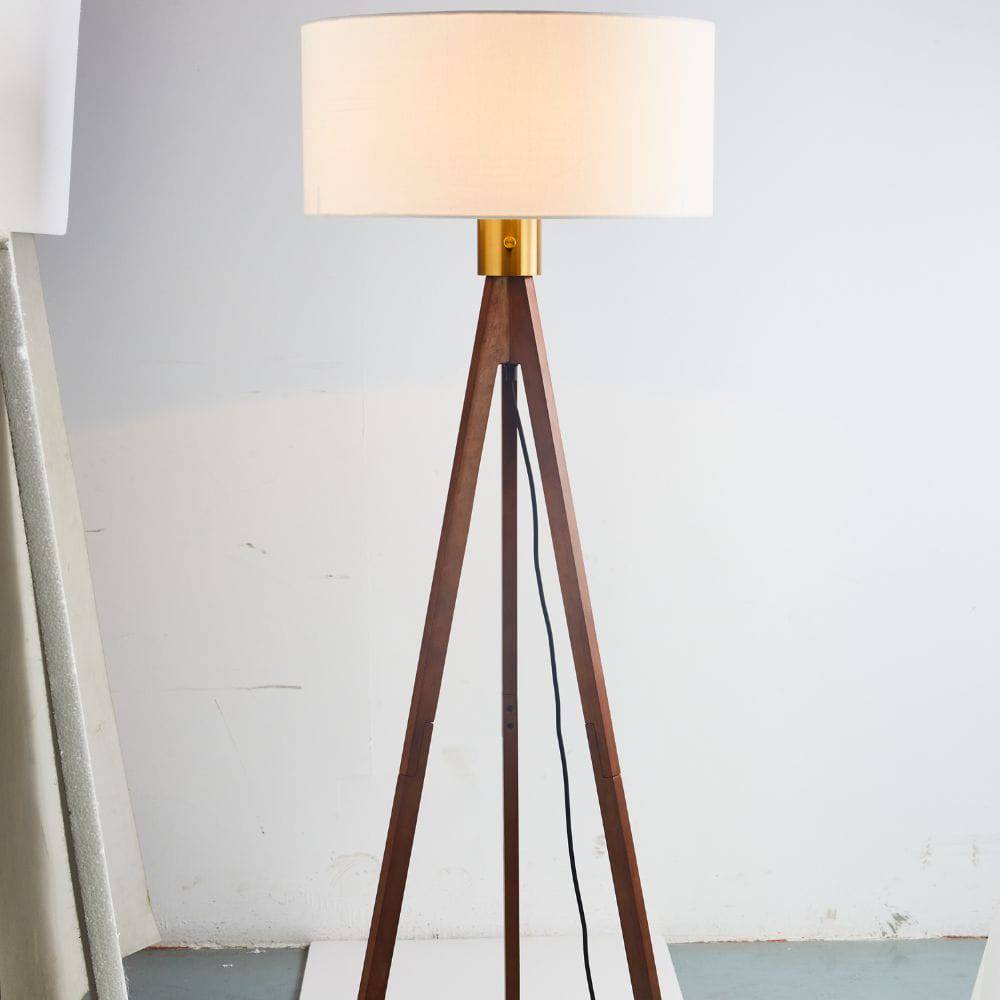 As Is - Gem Wooden Tripod Floor Lamp Cy-Ltd-1000 - DISPLAY ITEM - ebarza Furniture UAE | Shop Modern Furniture in Abu Dhabi & Dubai - مفروشات ايبازرا في الامارات | تسوق اثاث عصري وديكورات مميزة في دبي وابوظبي