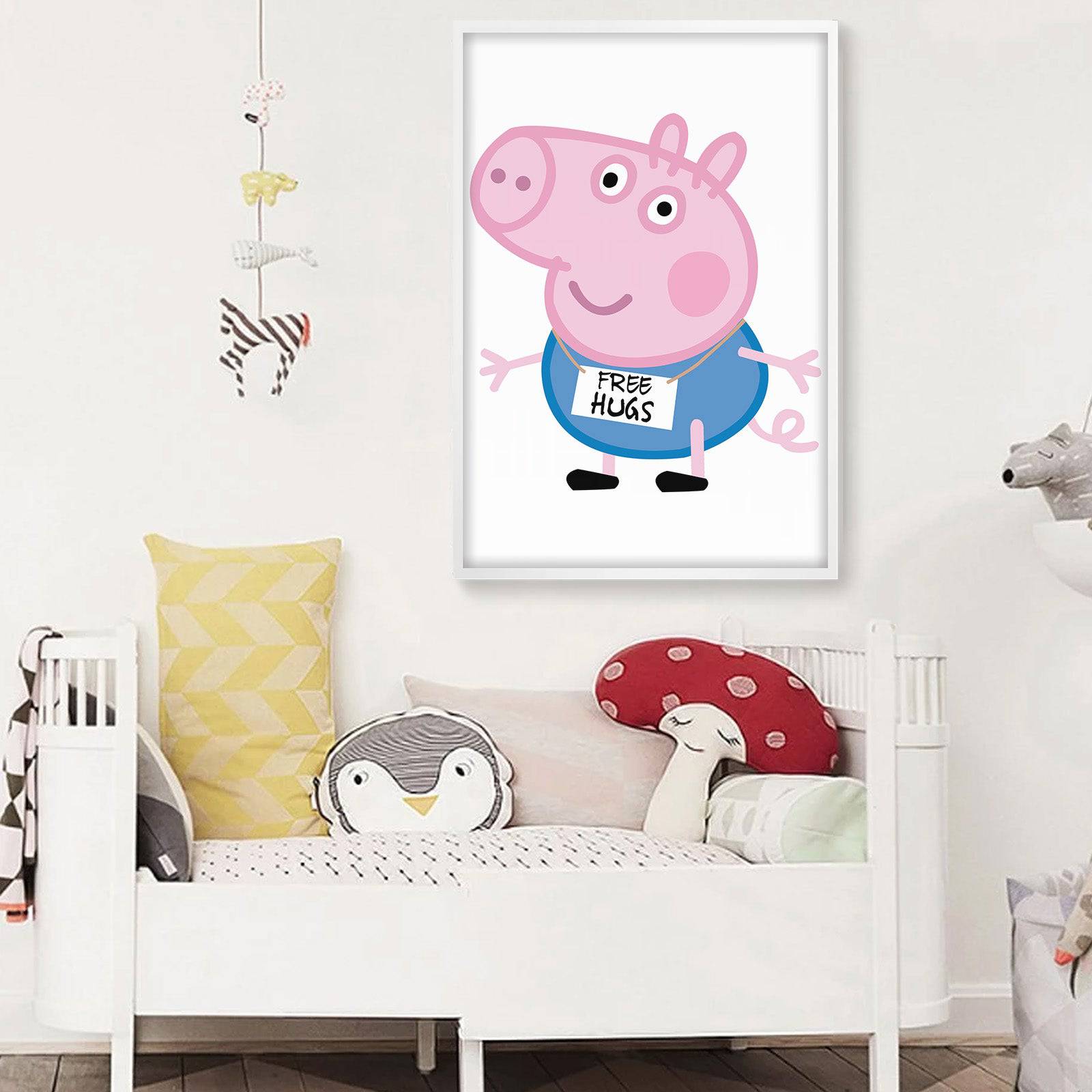 George Free Hug Framed Graphic Art Print 45X65 CM Soapr0009 - Paintings - ebarza Furniture UAE | Shop Modern Furniture in Abu Dhabi & Dubai - مفروشات ايبازرا في الامارات | تسوق اثاث عصري وديكورات مميزة في دبي وابوظبي