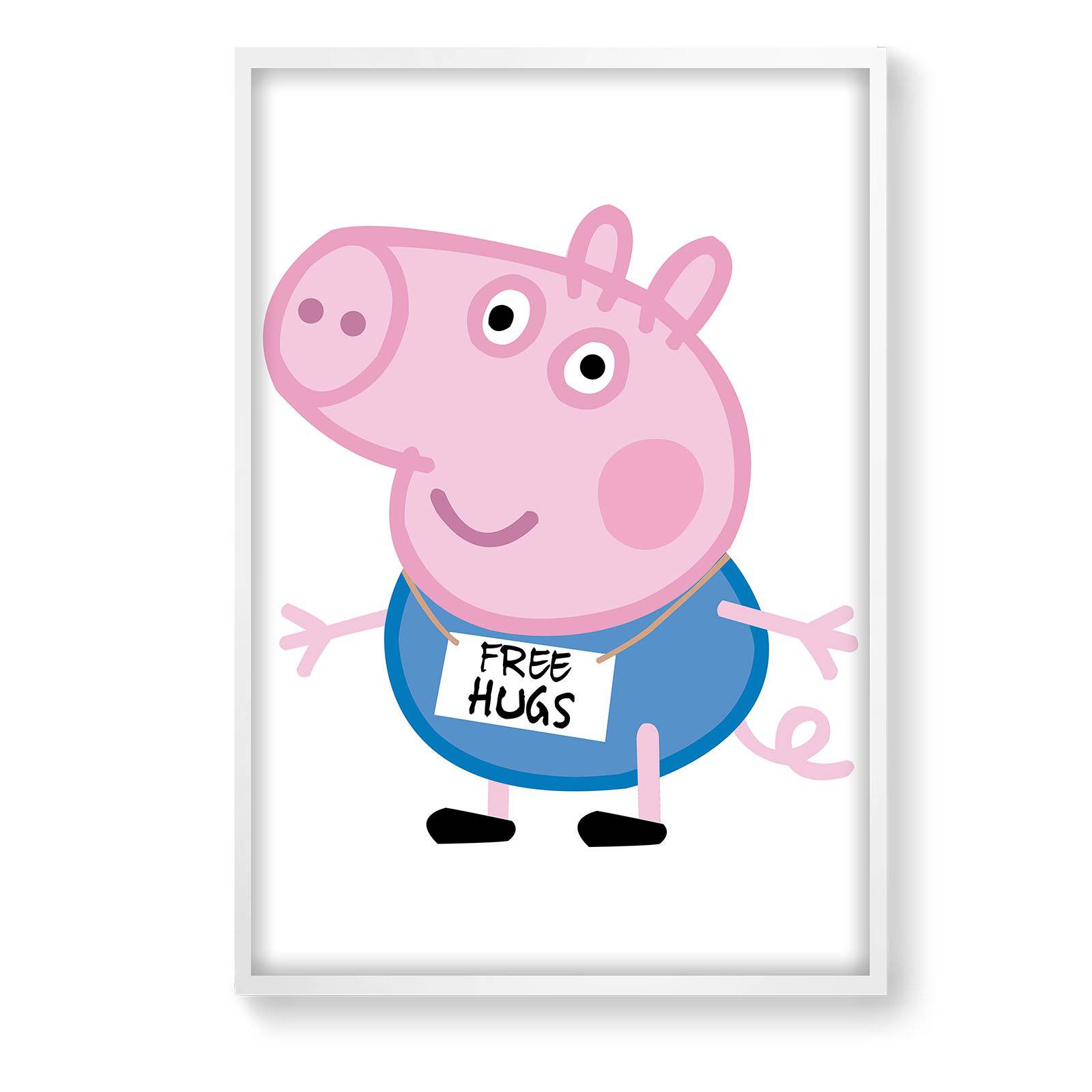 George Free Hug Framed Graphic Art Print 45X65 CM Soapr0009 - Paintings - ebarza Furniture UAE | Shop Modern Furniture in Abu Dhabi & Dubai - مفروشات ايبازرا في الامارات | تسوق اثاث عصري وديكورات مميزة في دبي وابوظبي