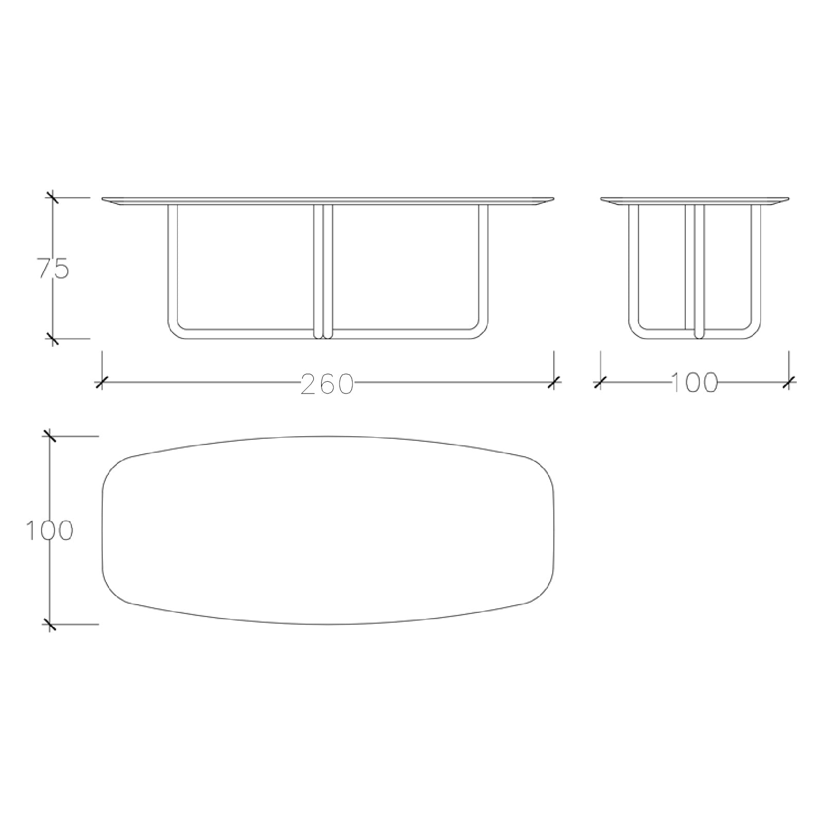 Giallo Dining Table Gialodt-260 - Dining Tables - ebarza Furniture UAE | Shop Modern Furniture in Abu Dhabi & Dubai - مفروشات ايبازرا في الامارات | تسوق اثاث عصري وديكورات مميزة في دبي وابوظبي