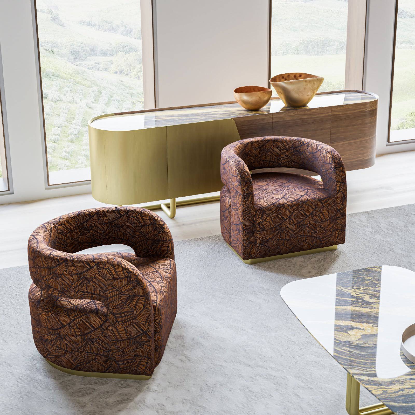 Gilles Lounge Chair Gilslc-043 - Lounge Chairs - ebarza Furniture UAE | Shop Modern Furniture in Abu Dhabi & Dubai - مفروشات ايبازرا في الامارات | تسوق اثاث عصري وديكورات مميزة في دبي وابوظبي