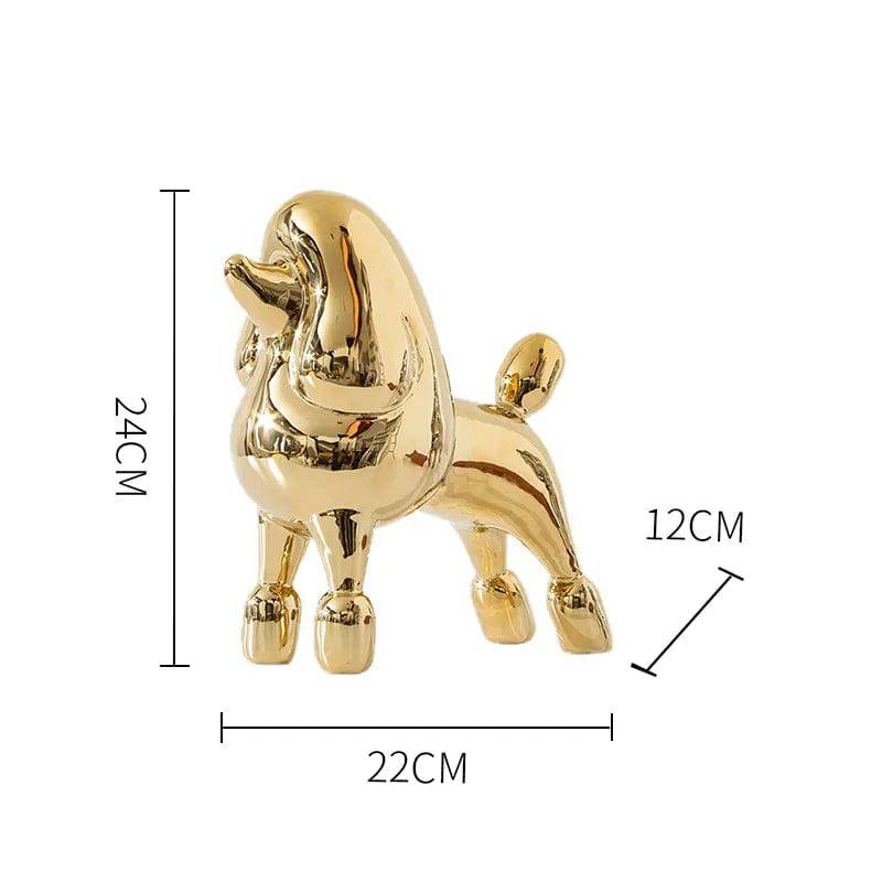 Gold Standing Dog -A Fa-D21071A - Home Decor Figurines - ebarza Furniture UAE | Shop Modern Furniture in Abu Dhabi & Dubai - مفروشات ايبازرا في الامارات | تسوق اثاث عصري وديكورات مميزة في دبي وابوظبي