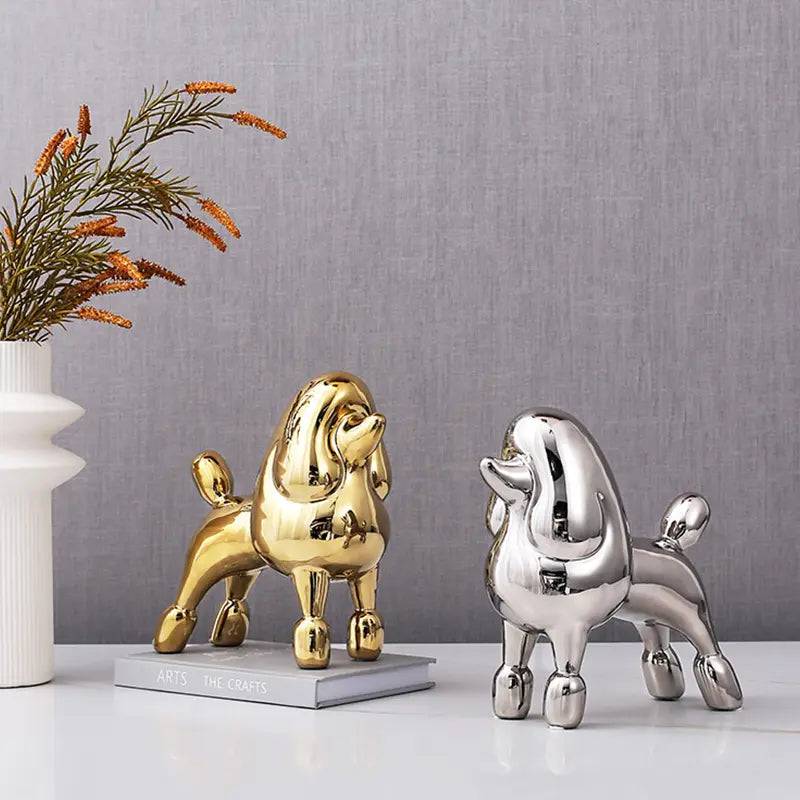 Gold Standing Dog -A Fa-D21071A - Home Decor Figurines - ebarza Furniture UAE | Shop Modern Furniture in Abu Dhabi & Dubai - مفروشات ايبازرا في الامارات | تسوق اثاث عصري وديكورات مميزة في دبي وابوظبي