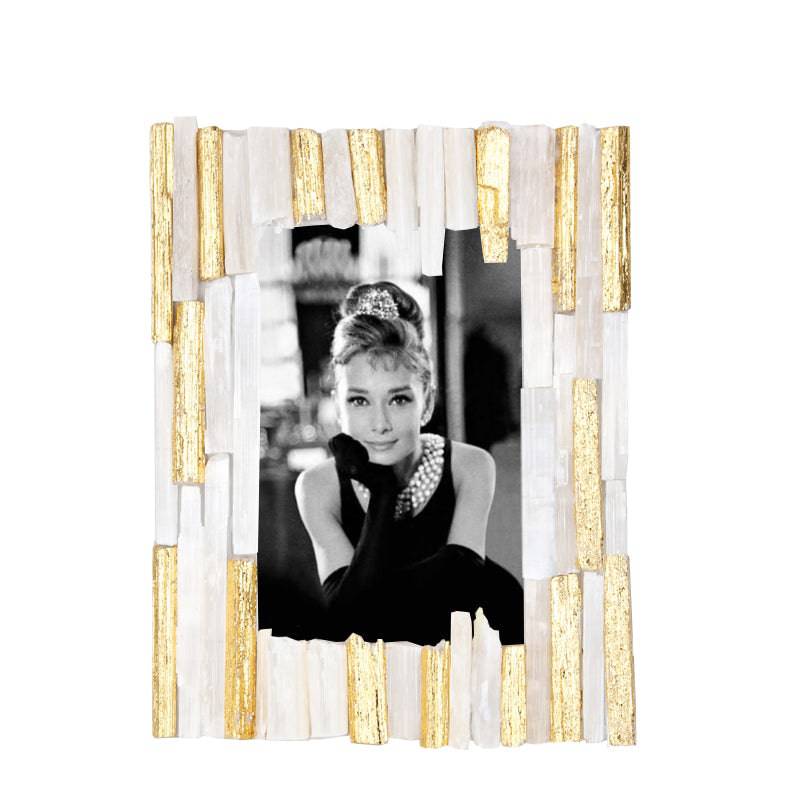 Gold Stone Photo Frame Fc-T1907 - Photo Frames - ebarza Furniture UAE | Shop Modern Furniture in Abu Dhabi & Dubai - مفروشات ايبازرا في الامارات | تسوق اثاث عصري وديكورات مميزة في دبي وابوظبي