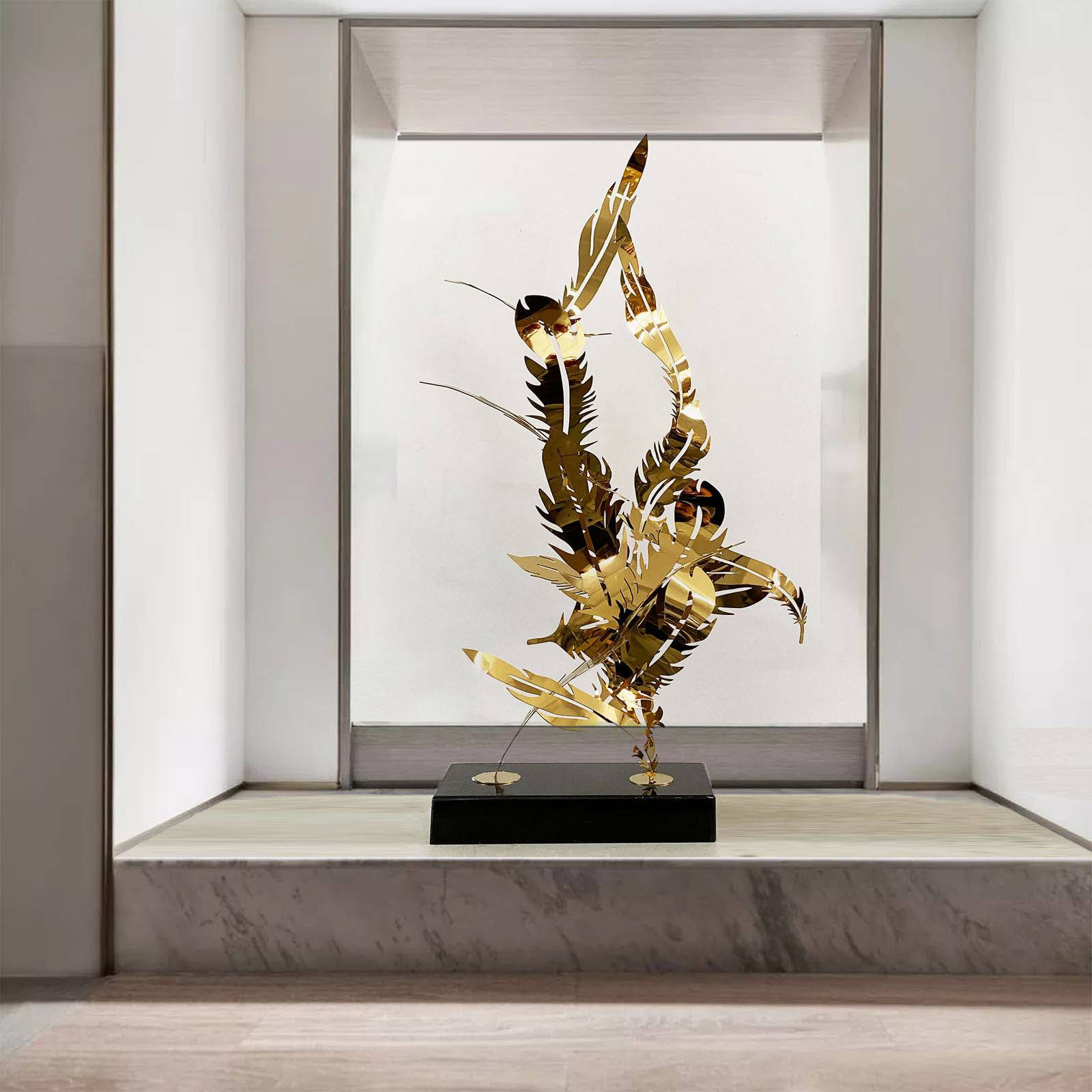 Display Item - Golden Eagle Handcrafted Stainless Steel Artwork Bj2020006 Nakheel -  DISPLAY ITEM - ebarza Furniture UAE | Shop Modern Furniture in Abu Dhabi & Dubai - مفروشات ايبازرا في الامارات | تسوق اثاث عصري وديكورات مميزة في دبي وابوظبي