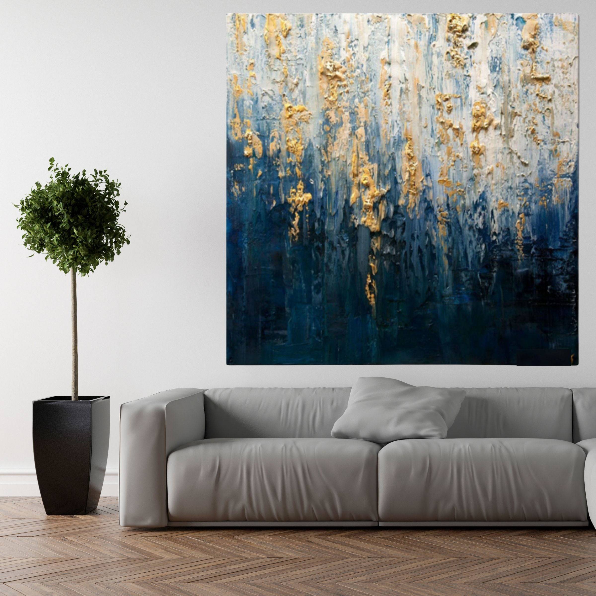 Ivy Hand-Painted Art Painting With Frame 200X200 Soaap0101 -  Paintings - ebarza Furniture UAE | Shop Modern Furniture in Abu Dhabi & Dubai - مفروشات ايبازرا في الامارات | تسوق اثاث عصري وديكورات مميزة في دبي وابوظبي