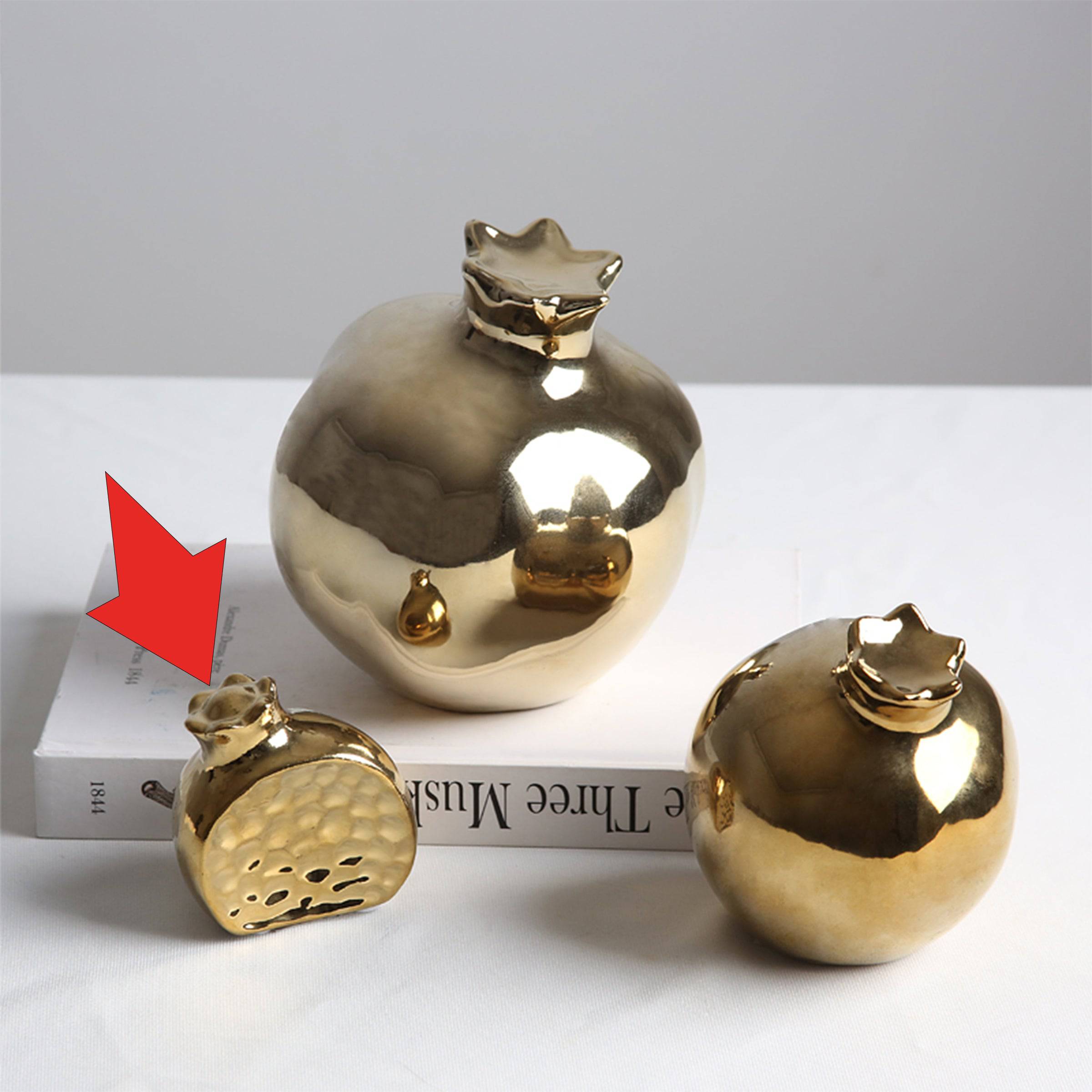 Golden Pomegranate Décor Fl-D406 - Home Decor Figurines - ebarza Furniture UAE | Shop Modern Furniture in Abu Dhabi & Dubai - مفروشات ايبازرا في الامارات | تسوق اثاث عصري وديكورات مميزة في دبي وابوظبي