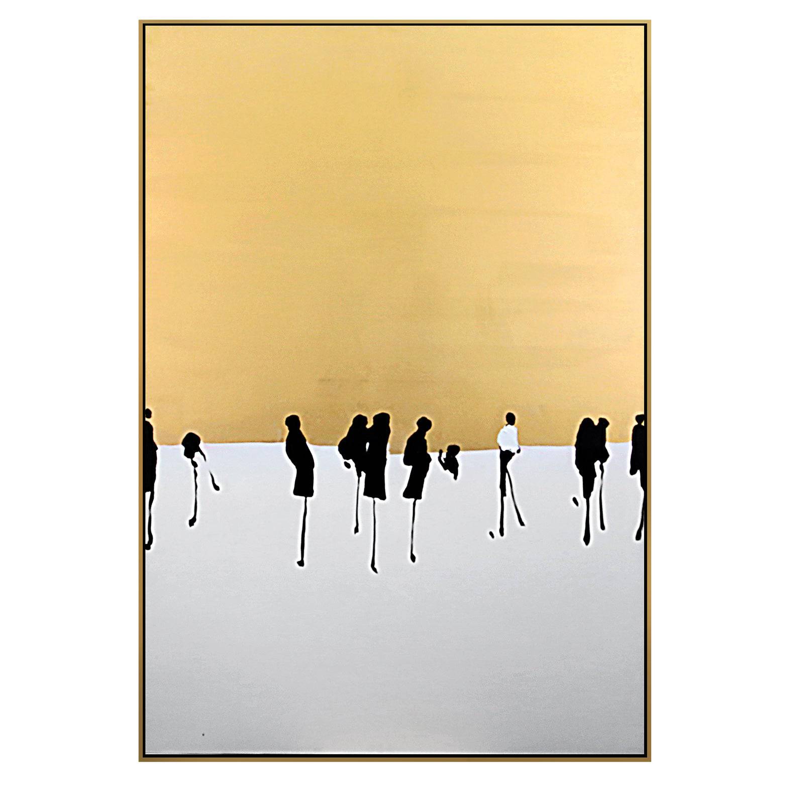 Golden Sky Hand Painted Art Painting With Frame 130X90 Cm SOAP0103 -  Paintings - ebarza Furniture UAE | Shop Modern Furniture in Abu Dhabi & Dubai - مفروشات ايبازرا في الامارات | تسوق اثاث عصري وديكورات مميزة في دبي وابوظبي