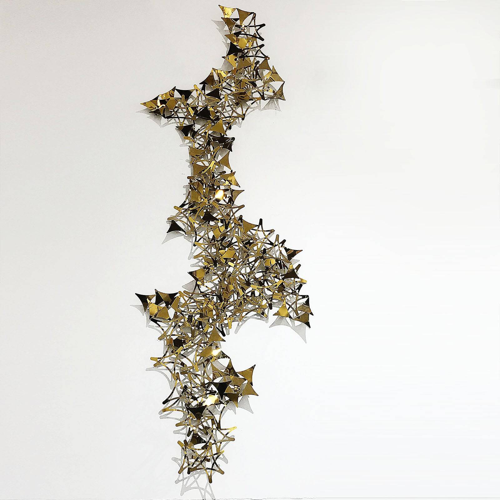 Golden Stars Handcrafted Stainless Steel Artwork Z08021- Bg202032 - Artwork - ebarza Furniture UAE | Shop Modern Furniture in Abu Dhabi & Dubai - مفروشات ايبازرا في الامارات | تسوق اثاث عصري وديكورات مميزة في دبي وابوظبي