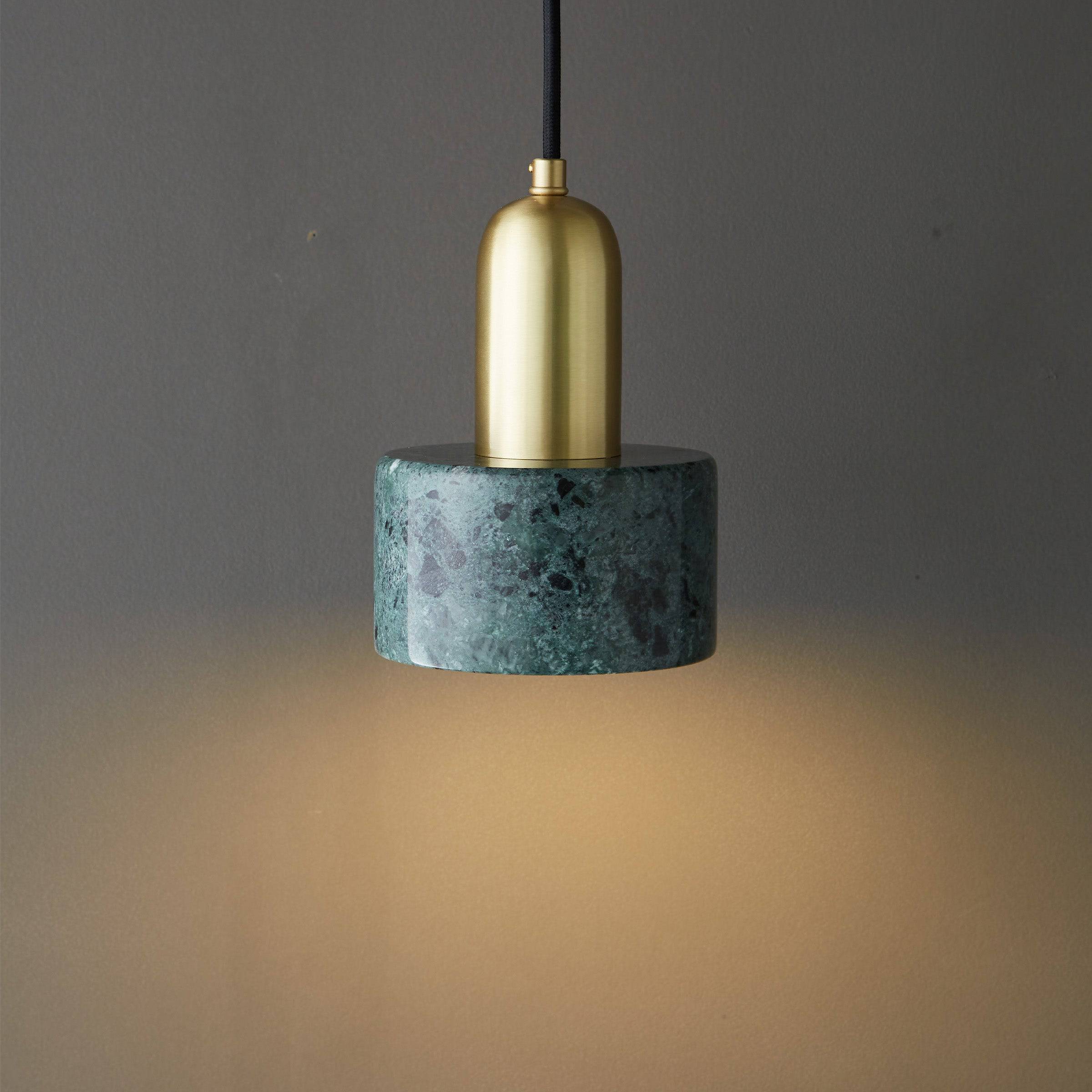 Green Marble Pendant Lamp 7713-Gn - Pendant Lamps - ebarza Furniture UAE | Shop Modern Furniture in Abu Dhabi & Dubai - مفروشات ايبازرا في الامارات | تسوق اثاث عصري وديكورات مميزة في دبي وابوظبي