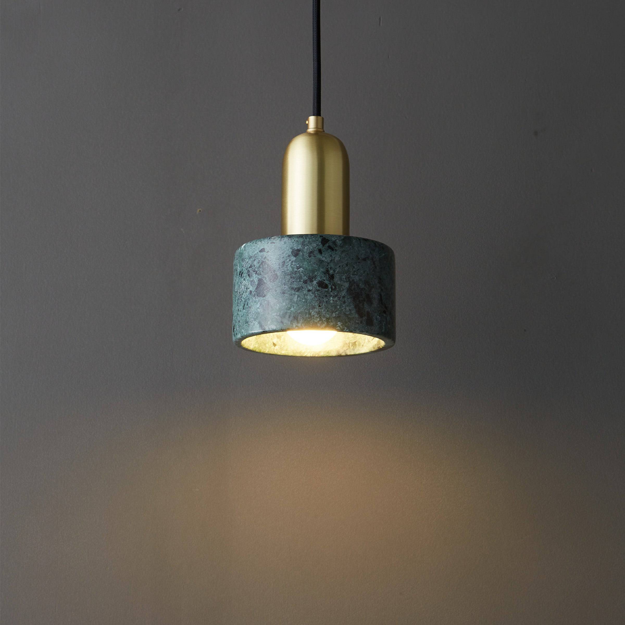 Green Marble Pendant Lamp 7713-Gn - Pendant Lamps - ebarza Furniture UAE | Shop Modern Furniture in Abu Dhabi & Dubai - مفروشات ايبازرا في الامارات | تسوق اثاث عصري وديكورات مميزة في دبي وابوظبي