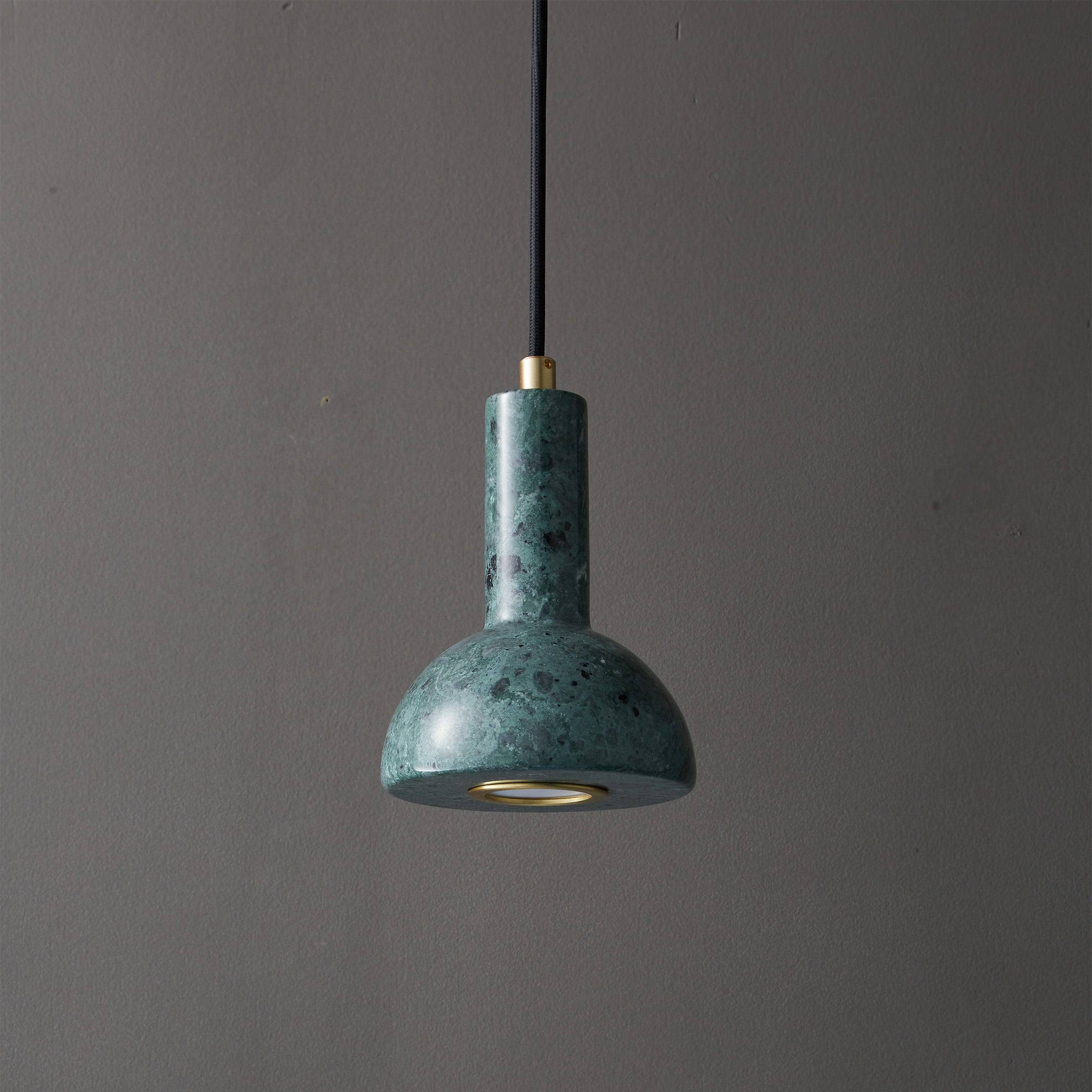 Green Marble Pendant Lamp  7716-Gn -  Pendant Lamps - ebarza Furniture UAE | Shop Modern Furniture in Abu Dhabi & Dubai - مفروشات ايبازرا في الامارات | تسوق اثاث عصري وديكورات مميزة في دبي وابوظبي