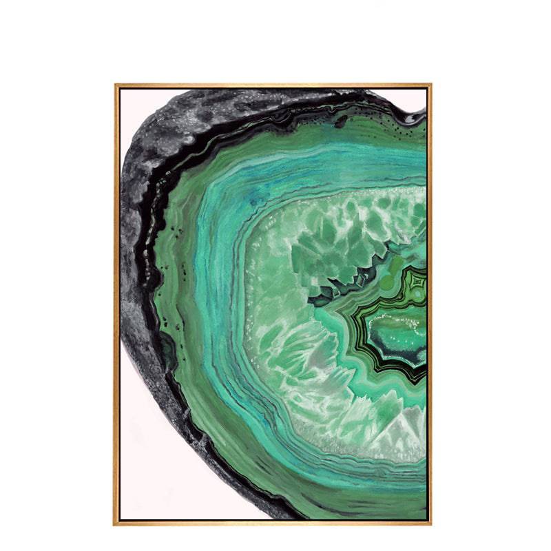 Green Natural Stone Painting Wall Art Canvas & Pu A Fl-H241A -  Paintings - ebarza Furniture UAE | Shop Modern Furniture in Abu Dhabi & Dubai - مفروشات ايبازرا في الامارات | تسوق اثاث عصري وديكورات مميزة في دبي وابوظبي