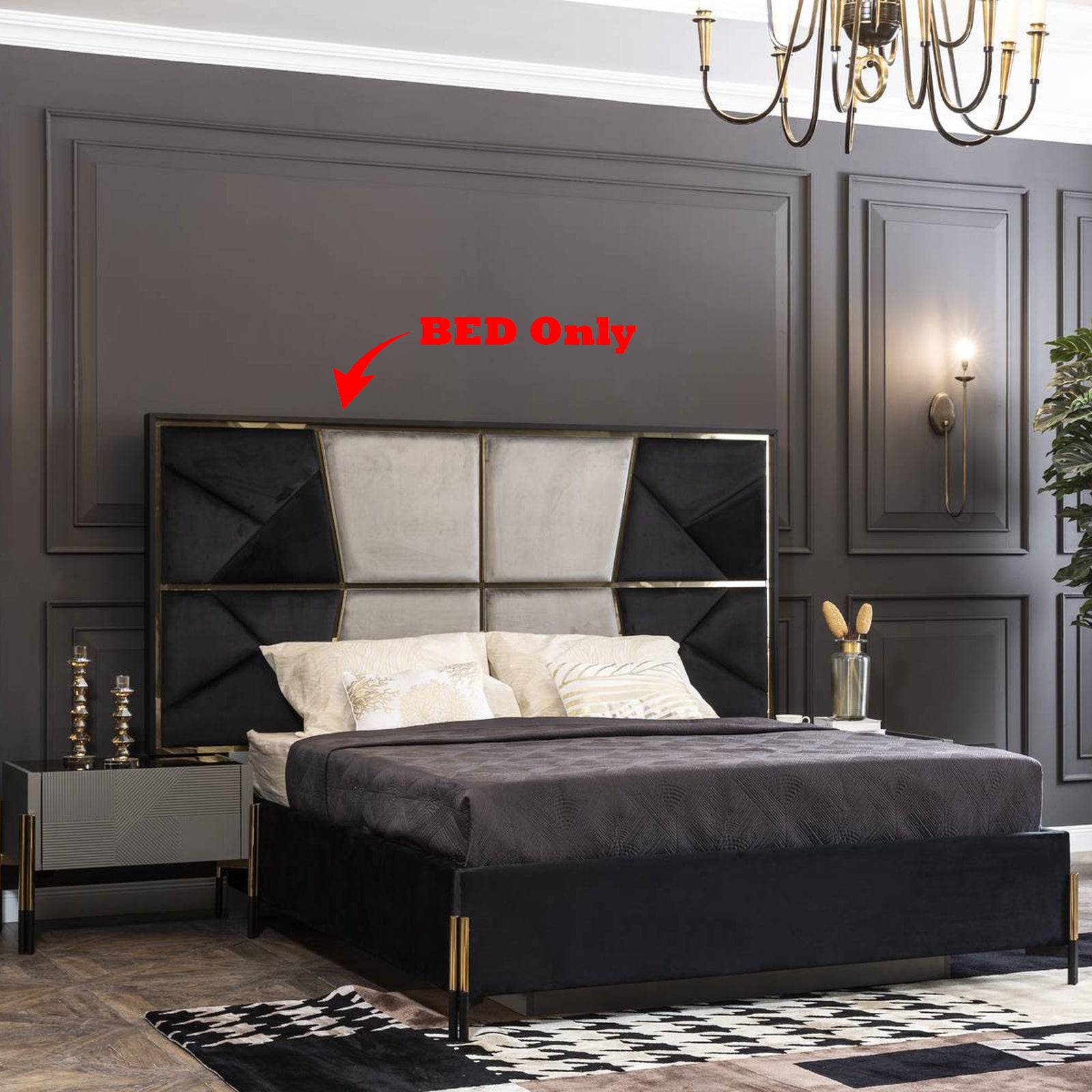 Grey Bedstead With Storage Diva022-Bed - Bedsteads - ebarza Furniture UAE | Shop Modern Furniture in Abu Dhabi & Dubai - مفروشات ايبازرا في الامارات | تسوق اثاث عصري وديكورات مميزة في دبي وابوظبي