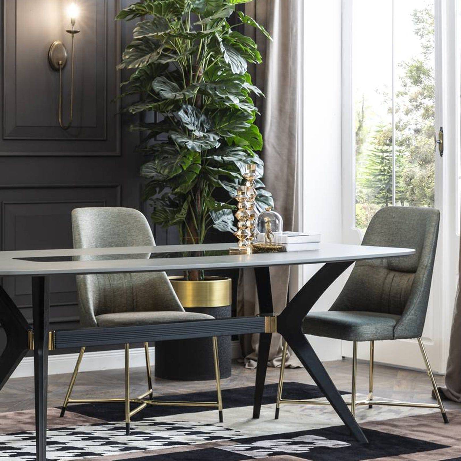 Grey Dining Chair Diva015-Chair -  Chairs - ebarza Furniture UAE | Shop Modern Furniture in Abu Dhabi & Dubai - مفروشات ايبازرا في الامارات | تسوق اثاث عصري وديكورات مميزة في دبي وابوظبي