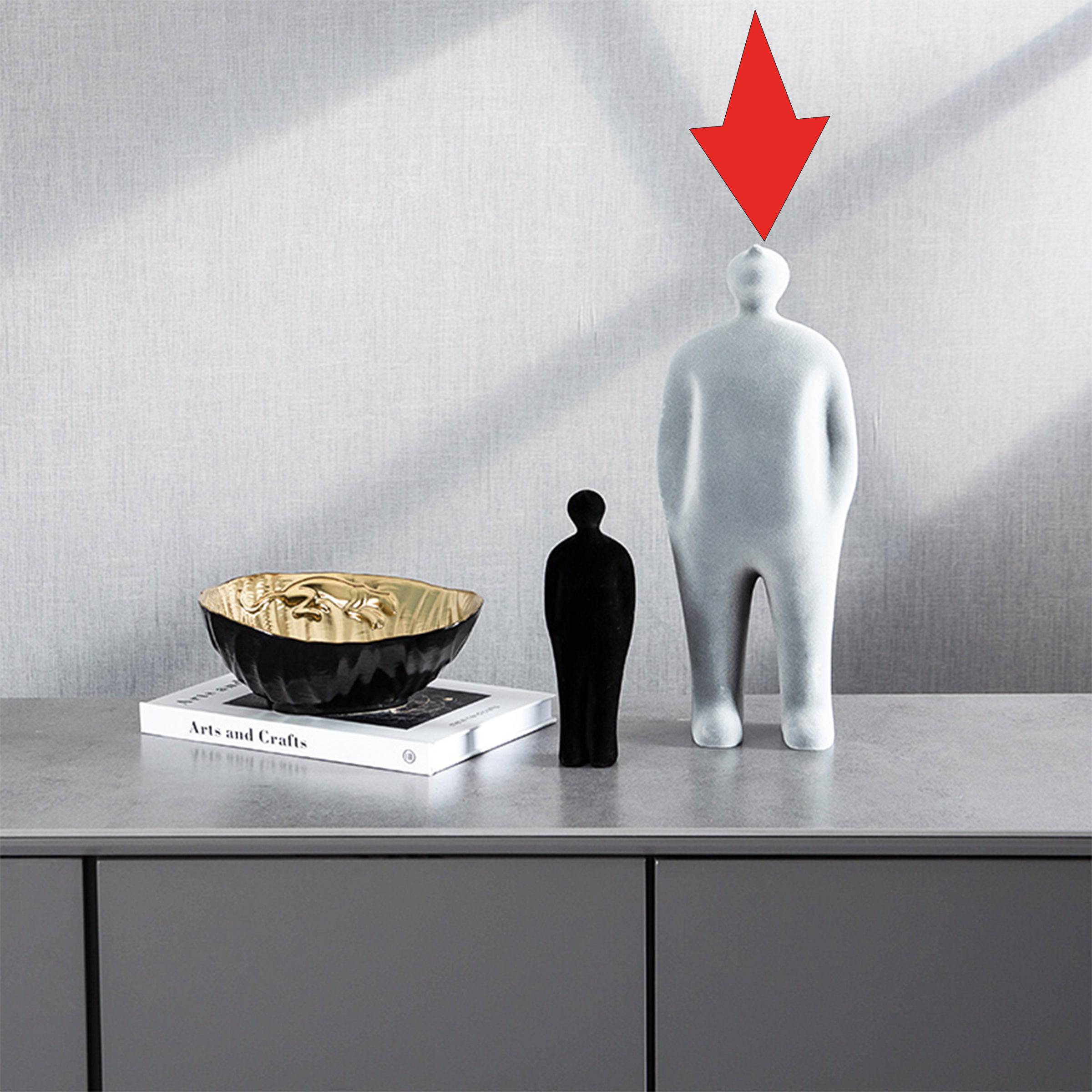 Grey Figure Decoration-A Fa-Sz2013A - Home Decor Figurines - ebarza Furniture UAE | Shop Modern Furniture in Abu Dhabi & Dubai - مفروشات ايبازرا في الامارات | تسوق اثاث عصري وديكورات مميزة في دبي وابوظبي