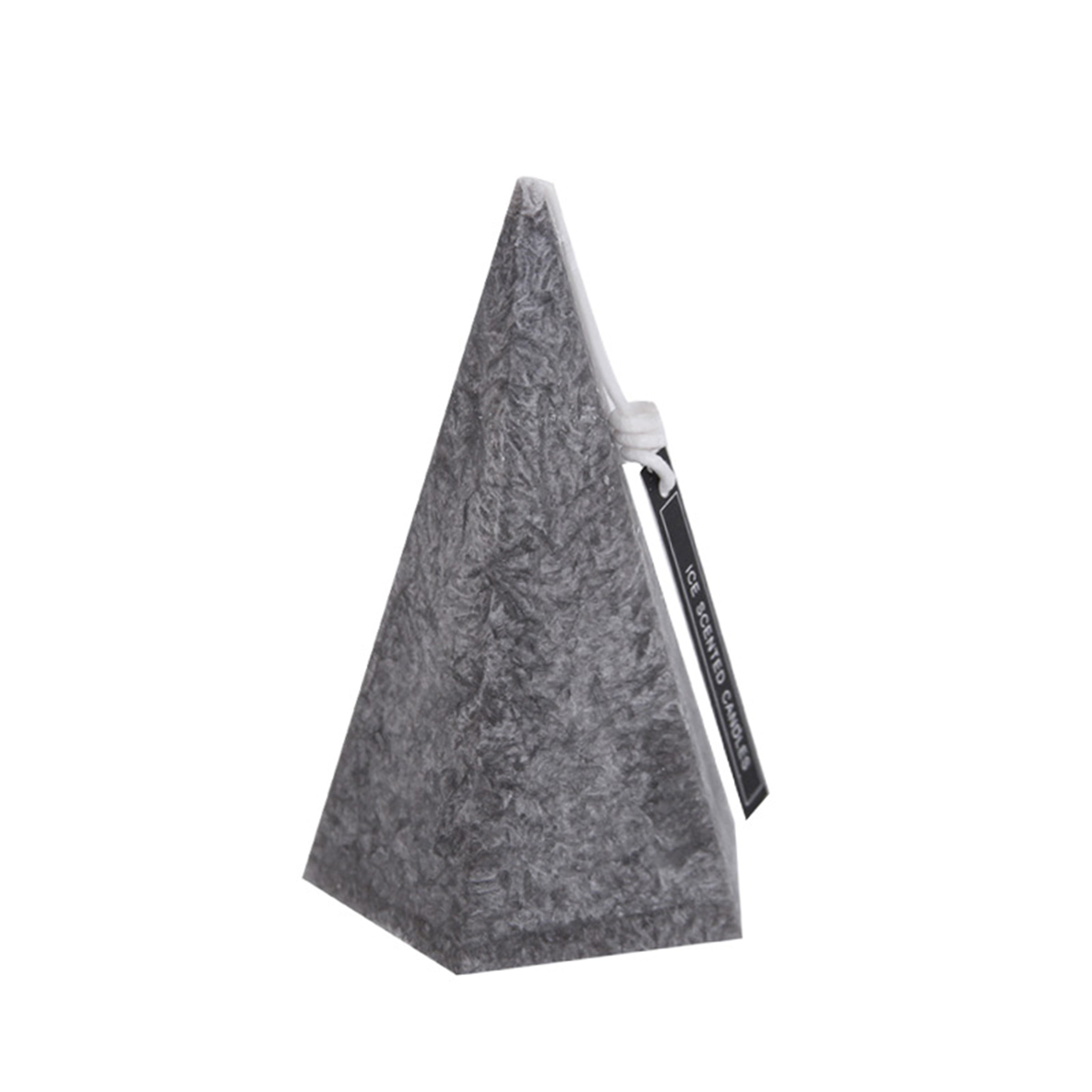 Grey Pyramid Candle Fc-Xy2001C - Candles - ebarza Furniture UAE | Shop Modern Furniture in Abu Dhabi & Dubai - مفروشات ايبازرا في الامارات | تسوق اثاث عصري وديكورات مميزة في دبي وابوظبي