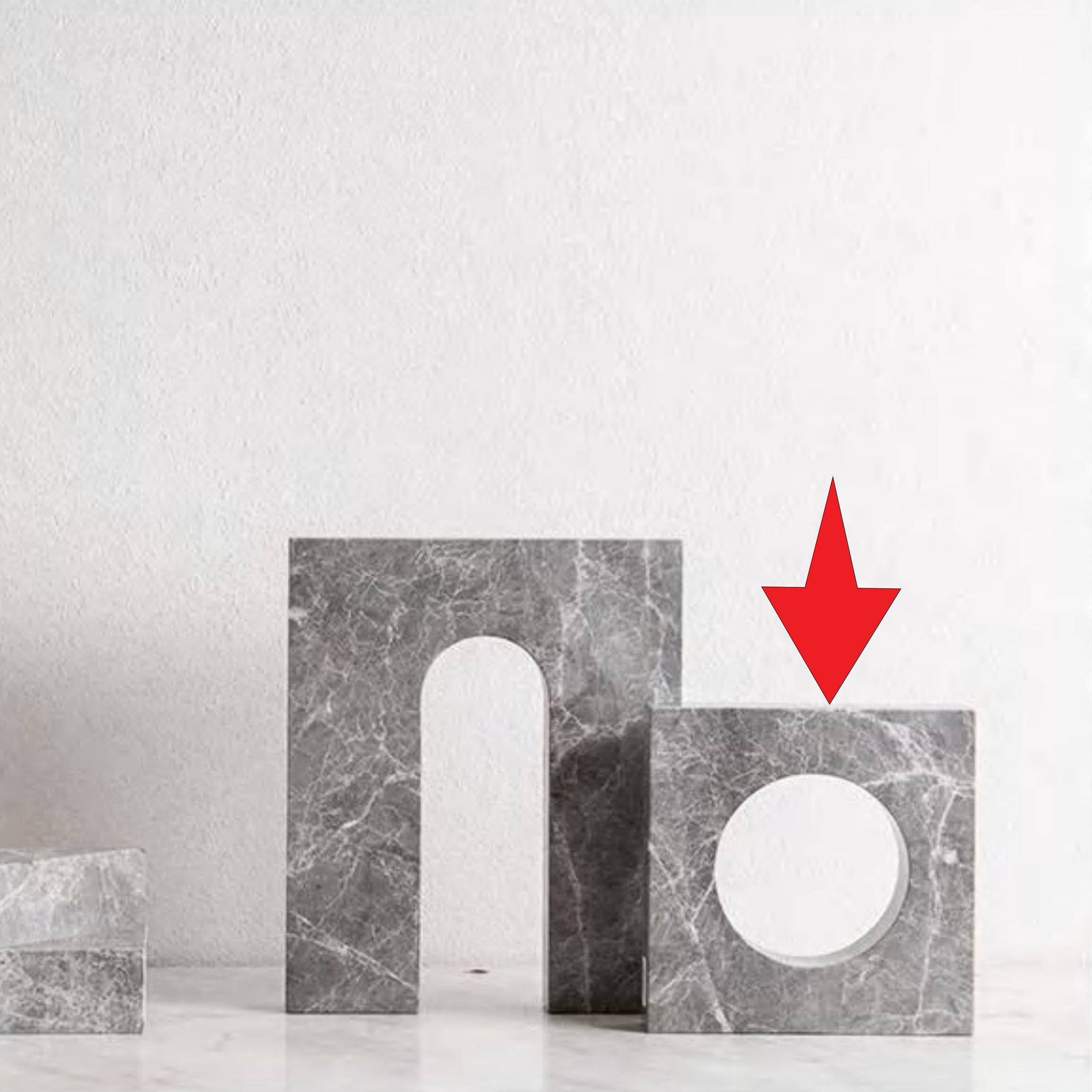 Grey Squre & Round Shape Vase-B Fb-T2027B -  Home Decor Figurines - ebarza Furniture UAE | Shop Modern Furniture in Abu Dhabi & Dubai - مفروشات ايبازرا في الامارات | تسوق اثاث عصري وديكورات مميزة في دبي وابوظبي