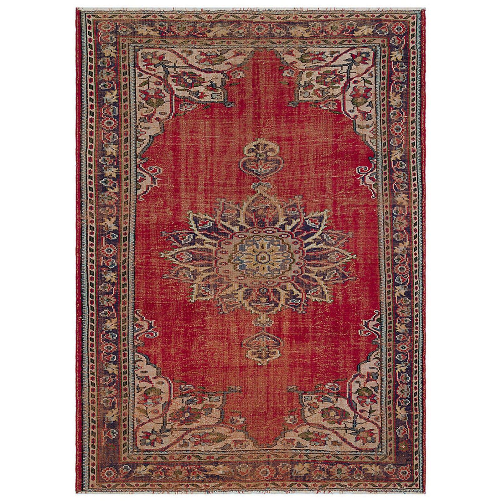 Hali 202X282  Cm Bursa Handmade Over Dyed Rug  2038 -  Rugs - ebarza Furniture UAE | Shop Modern Furniture in Abu Dhabi & Dubai - مفروشات ايبازرا في الامارات | تسوق اثاث عصري وديكورات مميزة في دبي وابوظبي