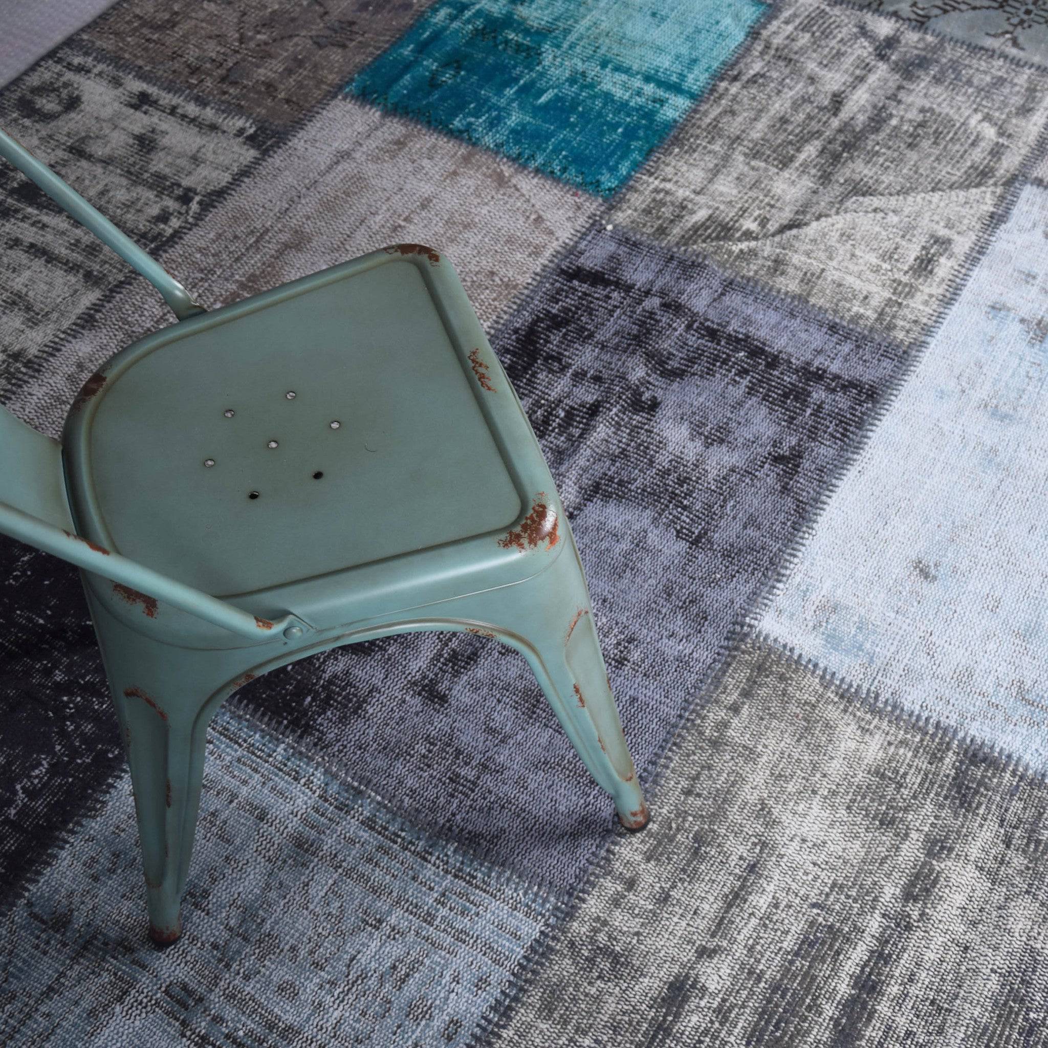 Hali Handmade Patchwork Over Dyed Rug 90X300 Cm Pw006 - Rugs - ebarza Furniture UAE | Shop Modern Furniture in Abu Dhabi & Dubai - مفروشات ايبازرا في الامارات | تسوق اثاث عصري وديكورات مميزة في دبي وابوظبي