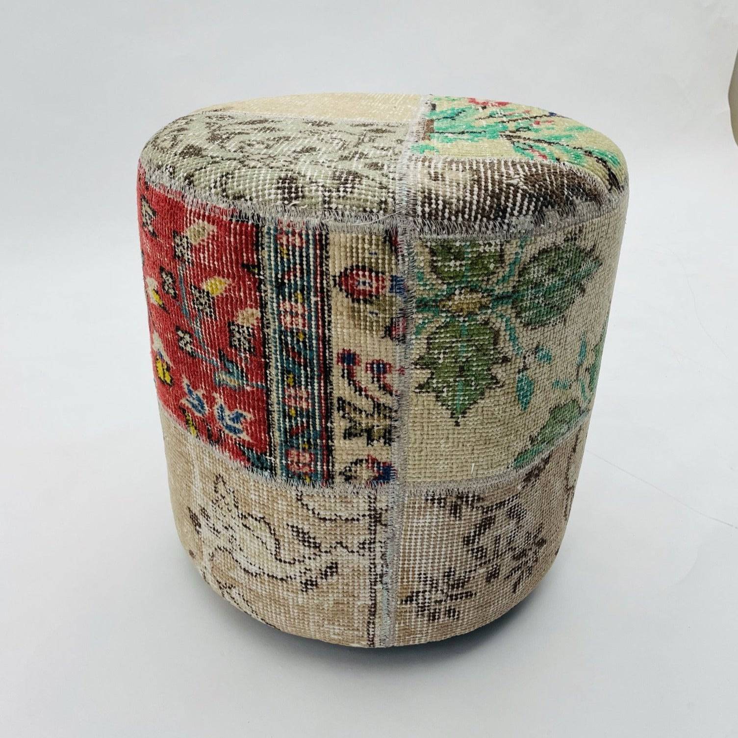 Hali X-Bursa Handmade Over Dyed Pouf Anadolu 001 -  Poufs - ebarza Furniture UAE | Shop Modern Furniture in Abu Dhabi & Dubai - مفروشات ايبازرا في الامارات | تسوق اثاث عصري وديكورات مميزة في دبي وابوظبي