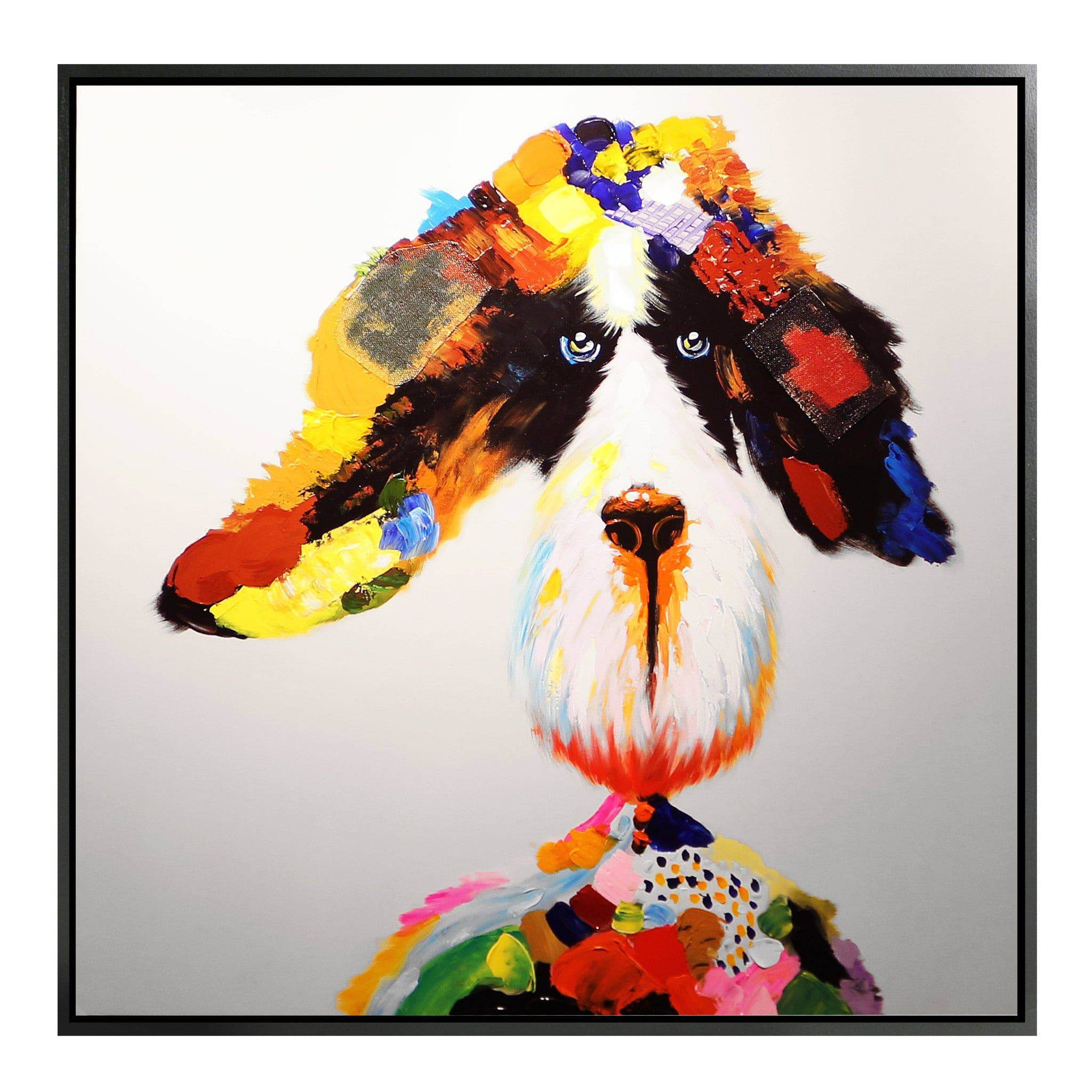 Hand Painted Art Painting With Frame 105X105 Cm Pnb118S - Paintings - ebarza Furniture UAE | Shop Modern Furniture in Abu Dhabi & Dubai - مفروشات ايبازرا في الامارات | تسوق اثاث عصري وديكورات مميزة في دبي وابوظبي