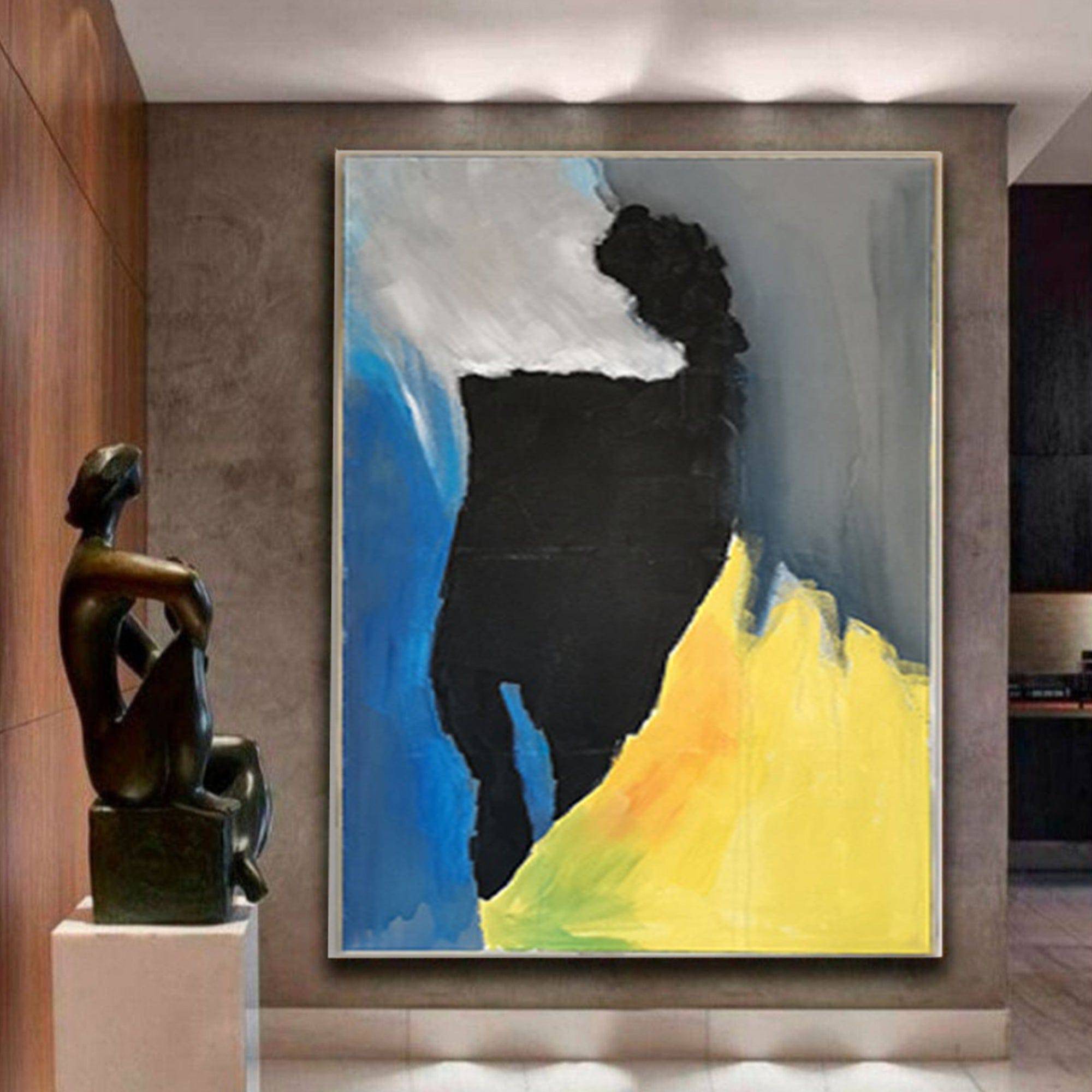 Hand Painted Art Painting With Gold Frame 120X220 Cm Soaap0117 -  Paintings - ebarza Furniture UAE | Shop Modern Furniture in Abu Dhabi & Dubai - مفروشات ايبازرا في الامارات | تسوق اثاث عصري وديكورات مميزة في دبي وابوظبي