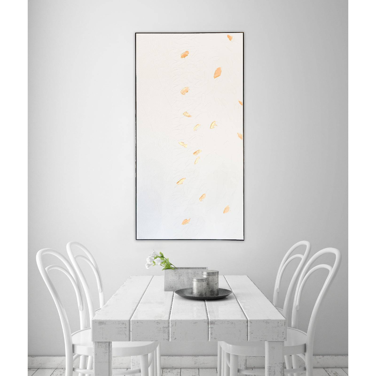 Hand Painted Art Painting With Rose Gold Frame 120X220 Cm Soaap0109 - Paintings - ebarza Furniture UAE | Shop Modern Furniture in Abu Dhabi & Dubai - مفروشات ايبازرا في الامارات | تسوق اثاث عصري وديكورات مميزة في دبي وابوظبي