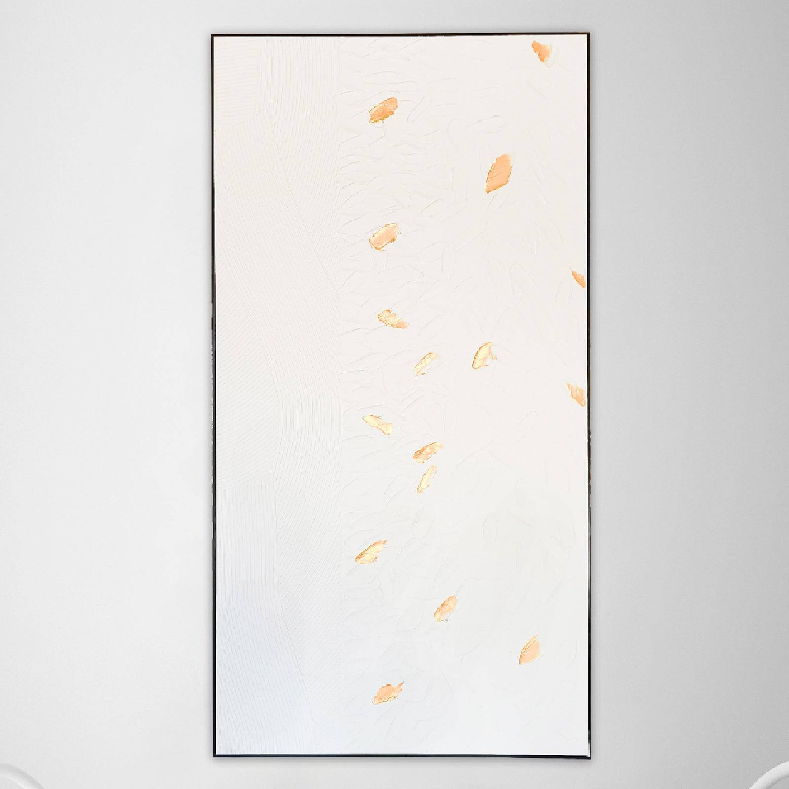 Hand Painted Art Painting With Rose Gold Frame 120X220 Cm Soaap0109 - Paintings - ebarza Furniture UAE | Shop Modern Furniture in Abu Dhabi & Dubai - مفروشات ايبازرا في الامارات | تسوق اثاث عصري وديكورات مميزة في دبي وابوظبي