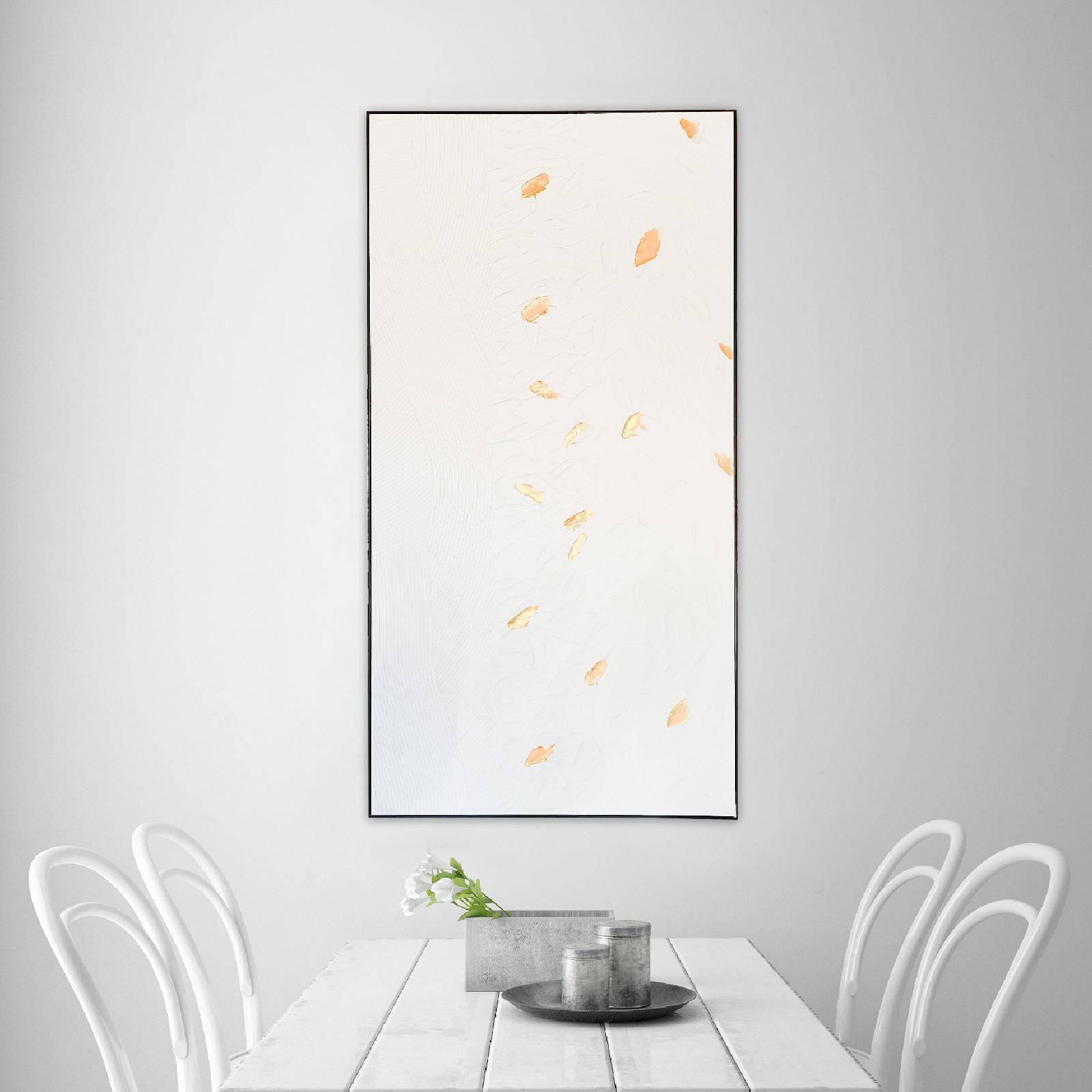 Hand Painted Art Painting With Rose Gold Frame 120X220 Cm Soaap0109 - Paintings - ebarza Furniture UAE | Shop Modern Furniture in Abu Dhabi & Dubai - مفروشات ايبازرا في الامارات | تسوق اثاث عصري وديكورات مميزة في دبي وابوظبي