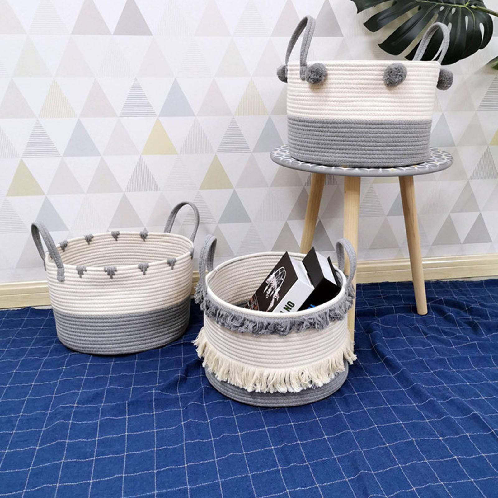 Handmade Basket 190410-011 - Baskets - ebarza Furniture UAE | Shop Modern Furniture in Abu Dhabi & Dubai - مفروشات ايبازرا في الامارات | تسوق اثاث عصري وديكورات مميزة في دبي وابوظبي