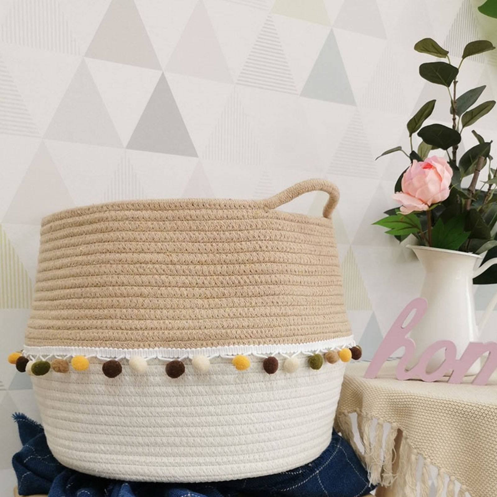 Handmade Basket 190410-014 - Baskets - ebarza Furniture UAE | Shop Modern Furniture in Abu Dhabi & Dubai - مفروشات ايبازرا في الامارات | تسوق اثاث عصري وديكورات مميزة في دبي وابوظبي