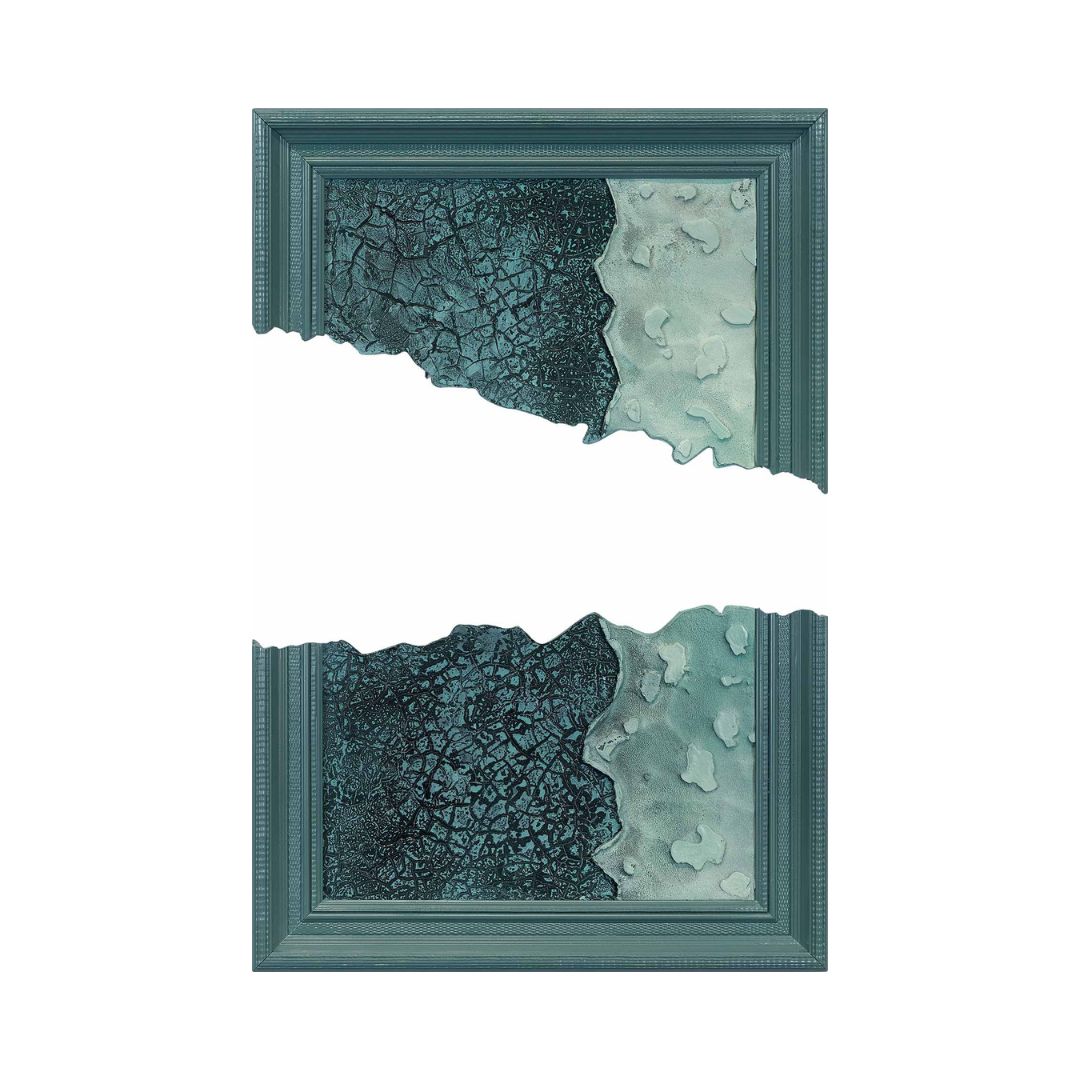 Handmade Cracked Painting & Frame With Texture Painting - Beige And Brown Tones 2309D0012 W600*H900 82849590 - Paintings - ebarza Furniture UAE | Shop Modern Furniture in Abu Dhabi & Dubai - مفروشات ايبازرا في الامارات | تسوق اثاث عصري وديكورات مميزة في دبي وابوظبي