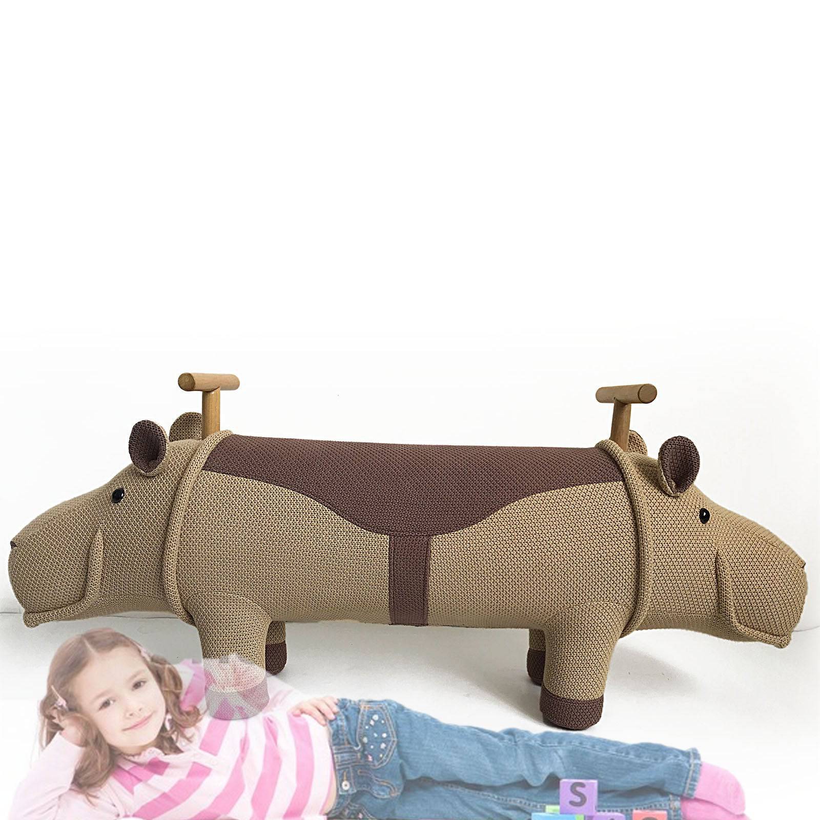 Handmade Cute Double Sided Hippopotamus Decorative Lt-Y21 - Kids Dolls - ebarza Furniture UAE | Shop Modern Furniture in Abu Dhabi & Dubai - مفروشات ايبازرا في الامارات | تسوق اثاث عصري وديكورات مميزة في دبي وابوظبي