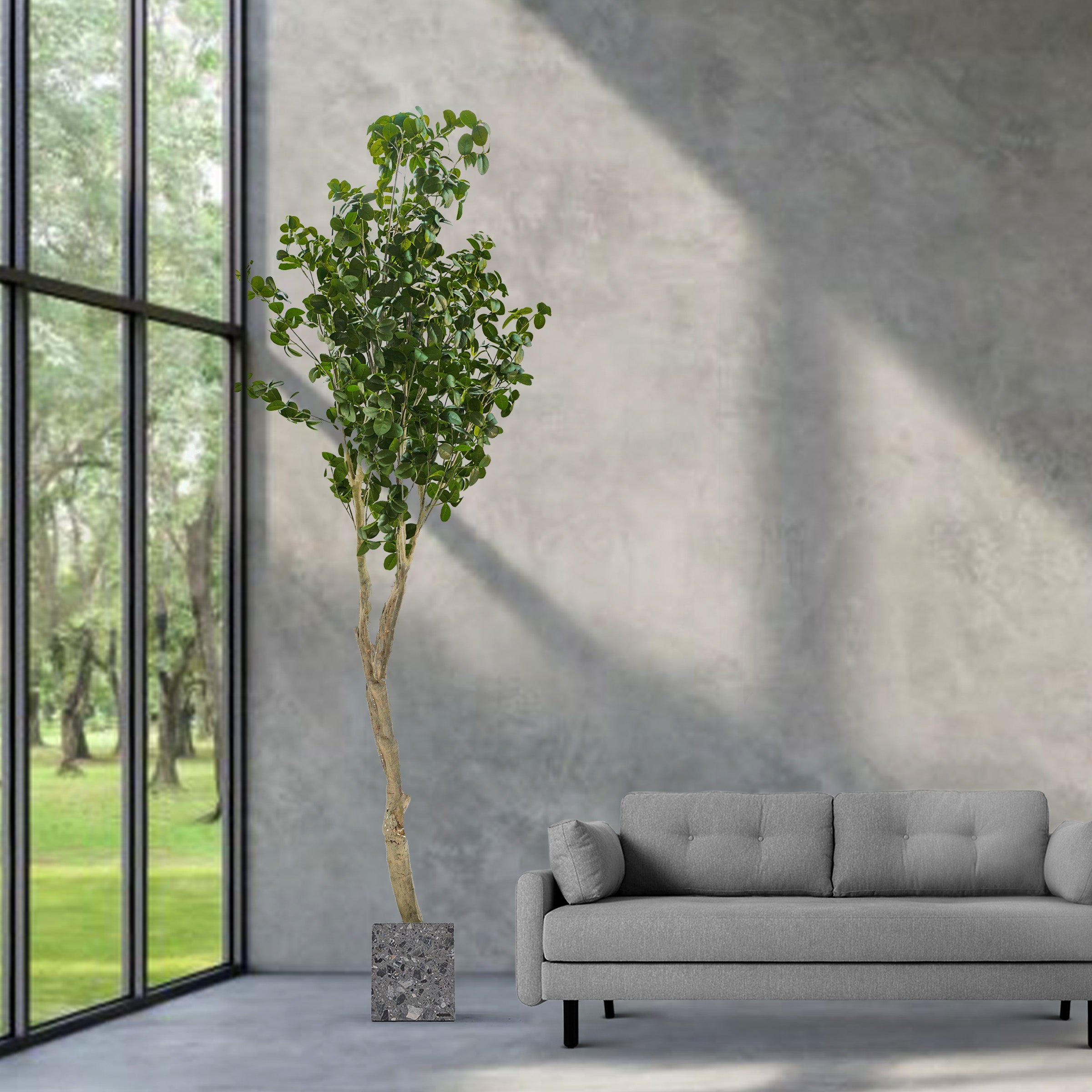 Handmade Decorative Artificial Camellia Tree With Plastic Pot N36520-S008 - Plants - ebarza Furniture UAE | Shop Modern Furniture in Abu Dhabi & Dubai - مفروشات ايبازرا في الامارات | تسوق اثاث عصري وديكورات مميزة في دبي وابوظبي