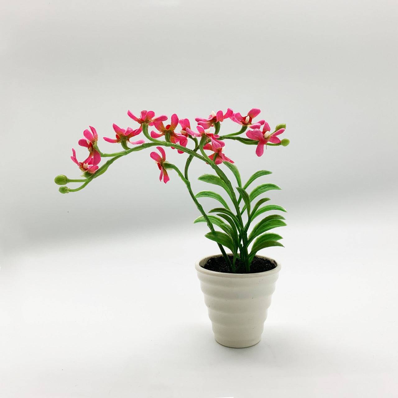 Handmade Decorative Artificial Plant+Planter Pot P00676-Pink - Planter Boxes - ebarza Furniture UAE | Shop Modern Furniture in Abu Dhabi & Dubai - مفروشات ايبازرا في الامارات | تسوق اثاث عصري وديكورات مميزة في دبي وابوظبي