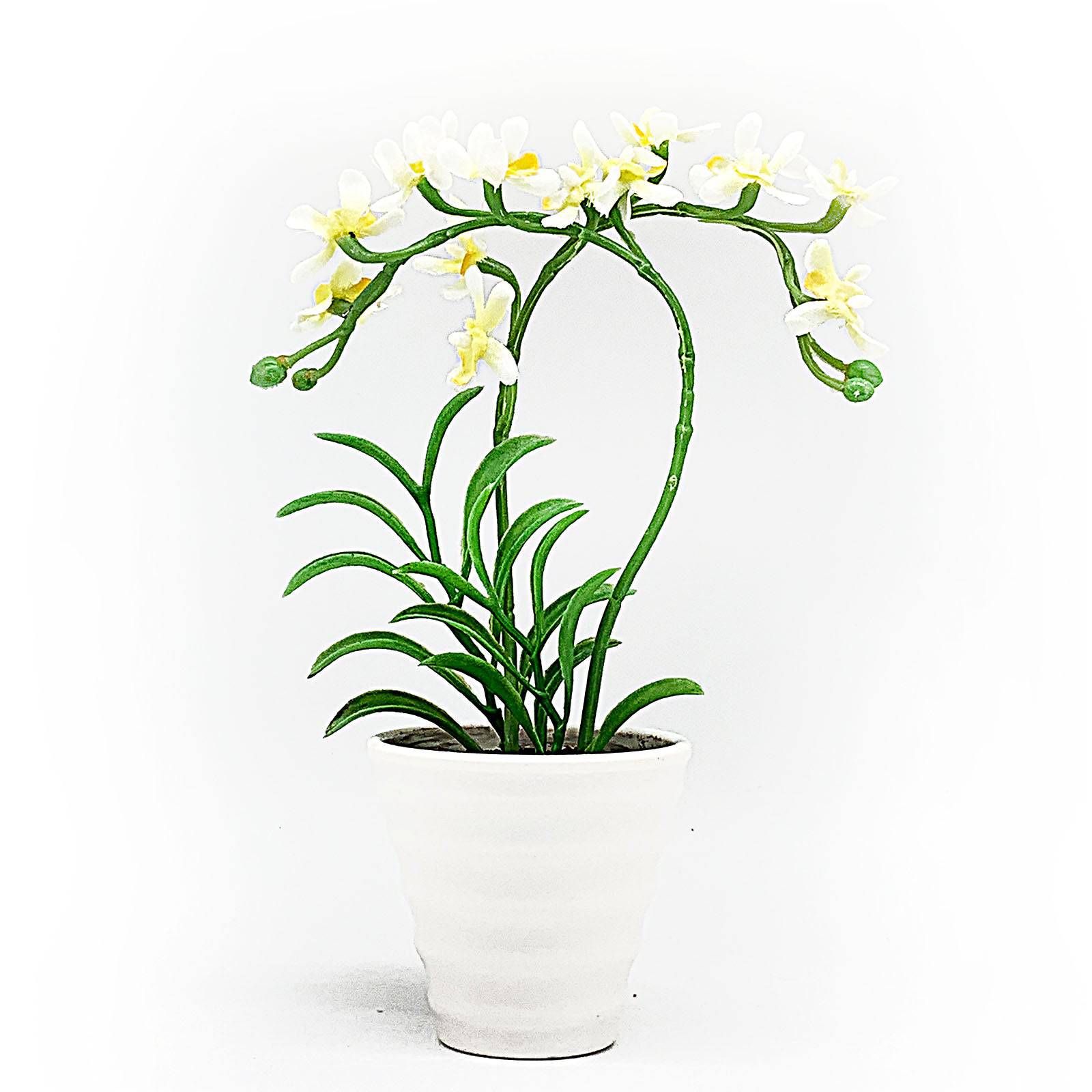 Handmade Decorative Artificial Plant+Planter Pot P00676 Wh - Planter Boxes - ebarza Furniture UAE | Shop Modern Furniture in Abu Dhabi & Dubai - مفروشات ايبازرا في الامارات | تسوق اثاث عصري وديكورات مميزة في دبي وابوظبي
