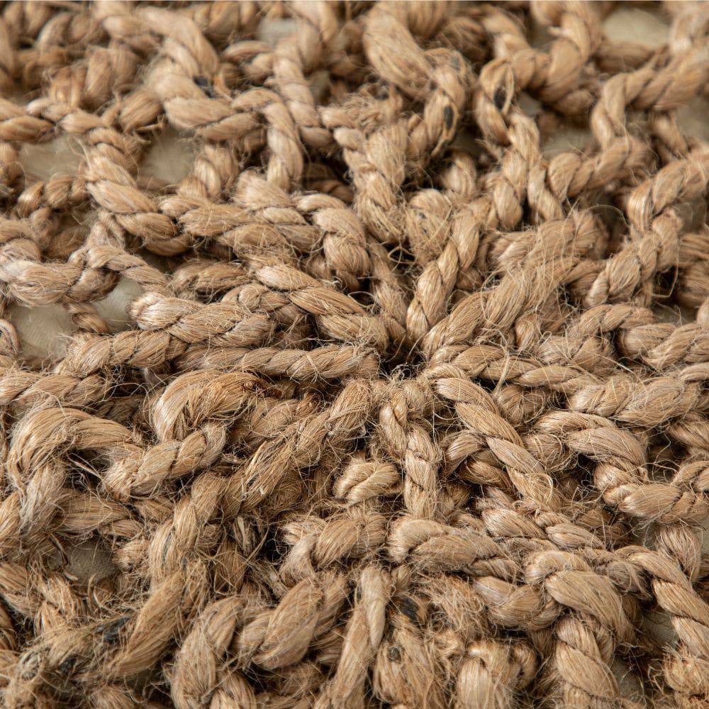 Handmade Jute Pouf Pouf Morocco Jute Dori - Poufs - ebarza Furniture UAE | Shop Modern Furniture in Abu Dhabi & Dubai - مفروشات ايبازرا في الامارات | تسوق اثاث عصري وديكورات مميزة في دبي وابوظبي