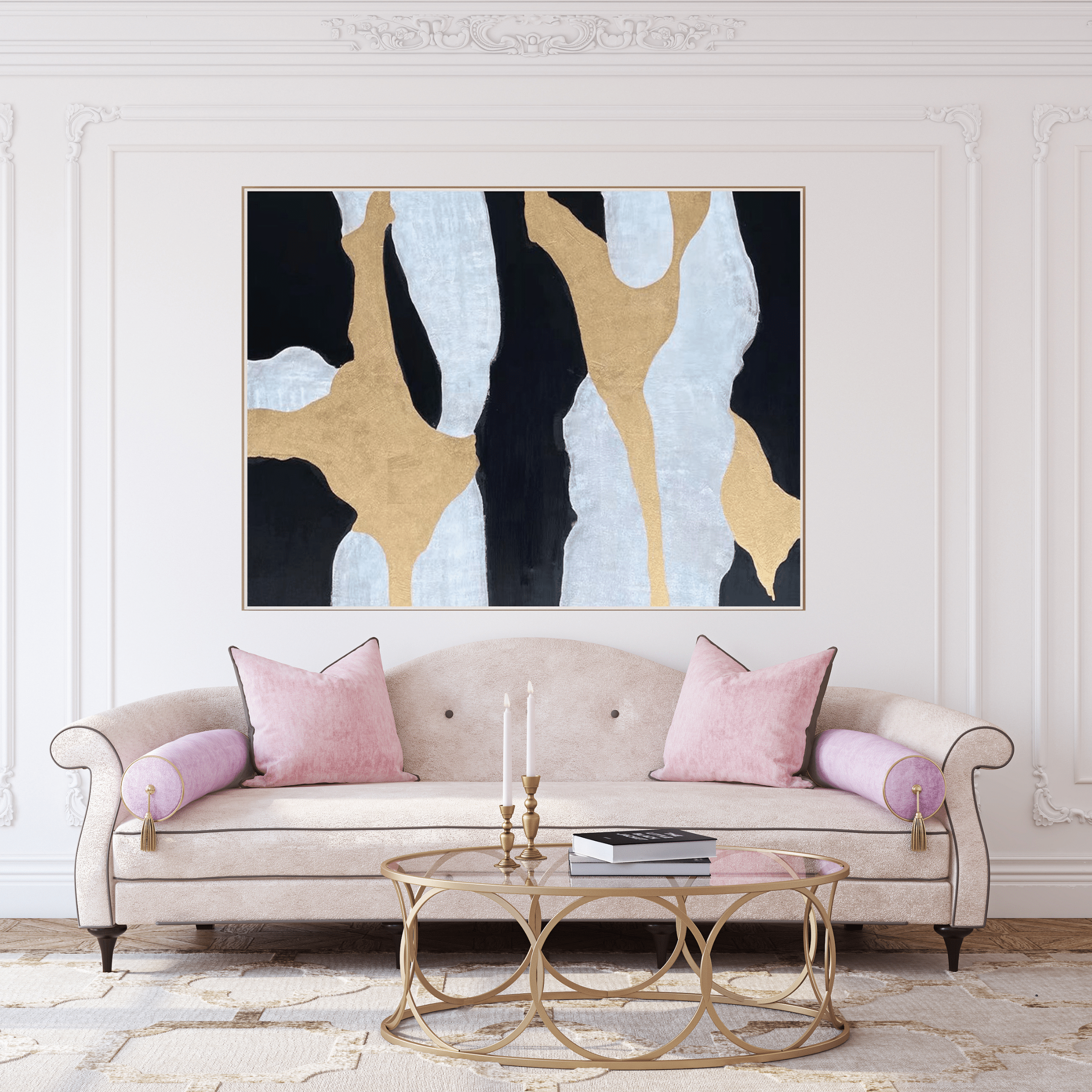 Handpainted Art Painting With Frame 180X180 Soaap0115 -  Paintings - ebarza Furniture UAE | Shop Modern Furniture in Abu Dhabi & Dubai - مفروشات ايبازرا في الامارات | تسوق اثاث عصري وديكورات مميزة في دبي وابوظبي
