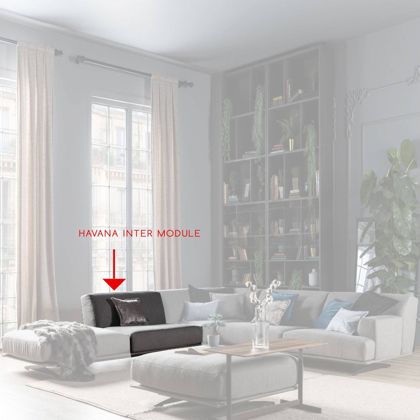 Havana Inter Module Inter-Grey - Sofas - ebarza Furniture UAE | Shop Modern Furniture in Abu Dhabi & Dubai - مفروشات ايبازرا في الامارات | تسوق اثاث عصري وديكورات مميزة في دبي وابوظبي