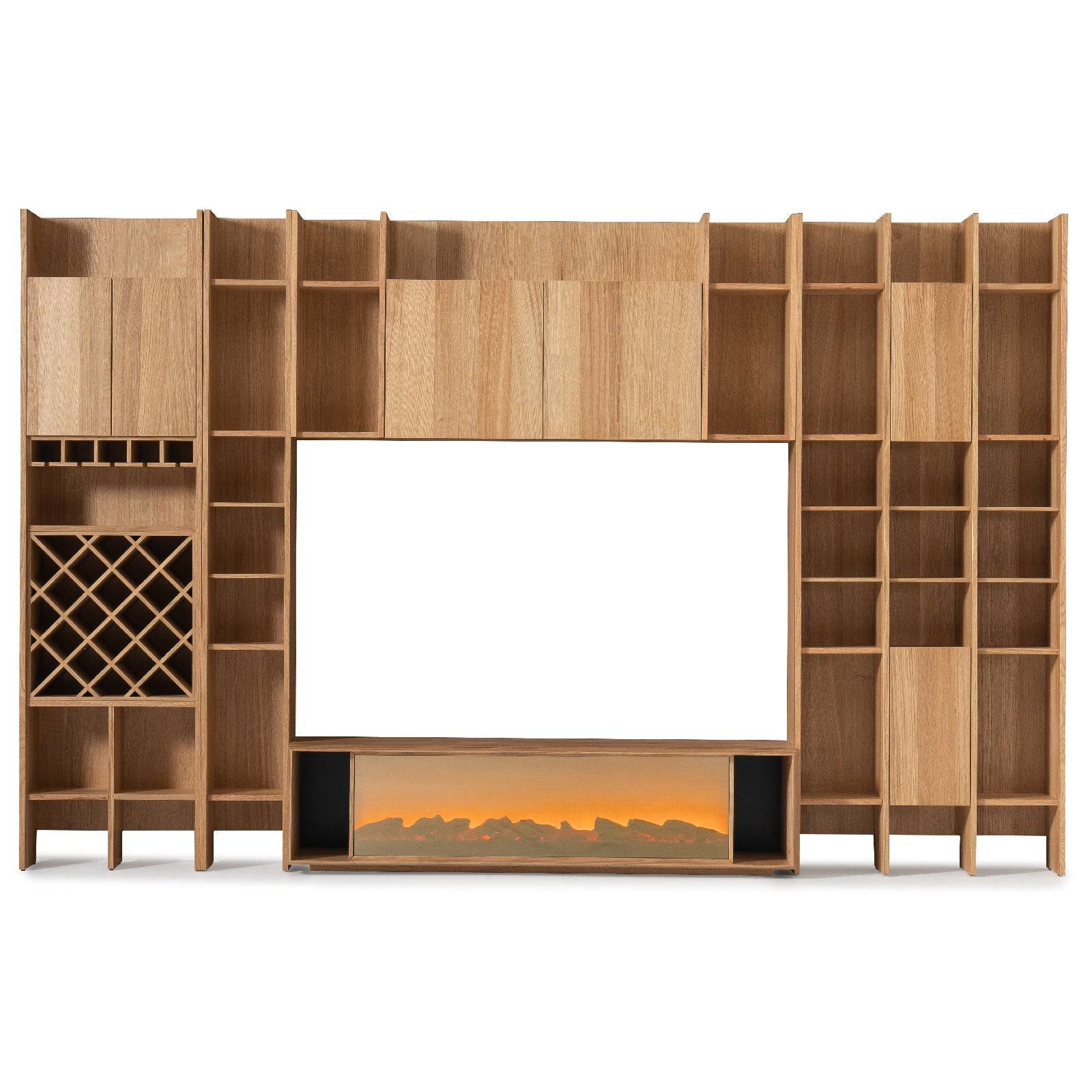 Hera Wall Unit Bookshelves Double Module Hera-Wall61 - Bookcases - ebarza Furniture UAE | Shop Modern Furniture in Abu Dhabi & Dubai - مفروشات ايبازرا في الامارات | تسوق اثاث عصري وديكورات مميزة في دبي وابوظبي